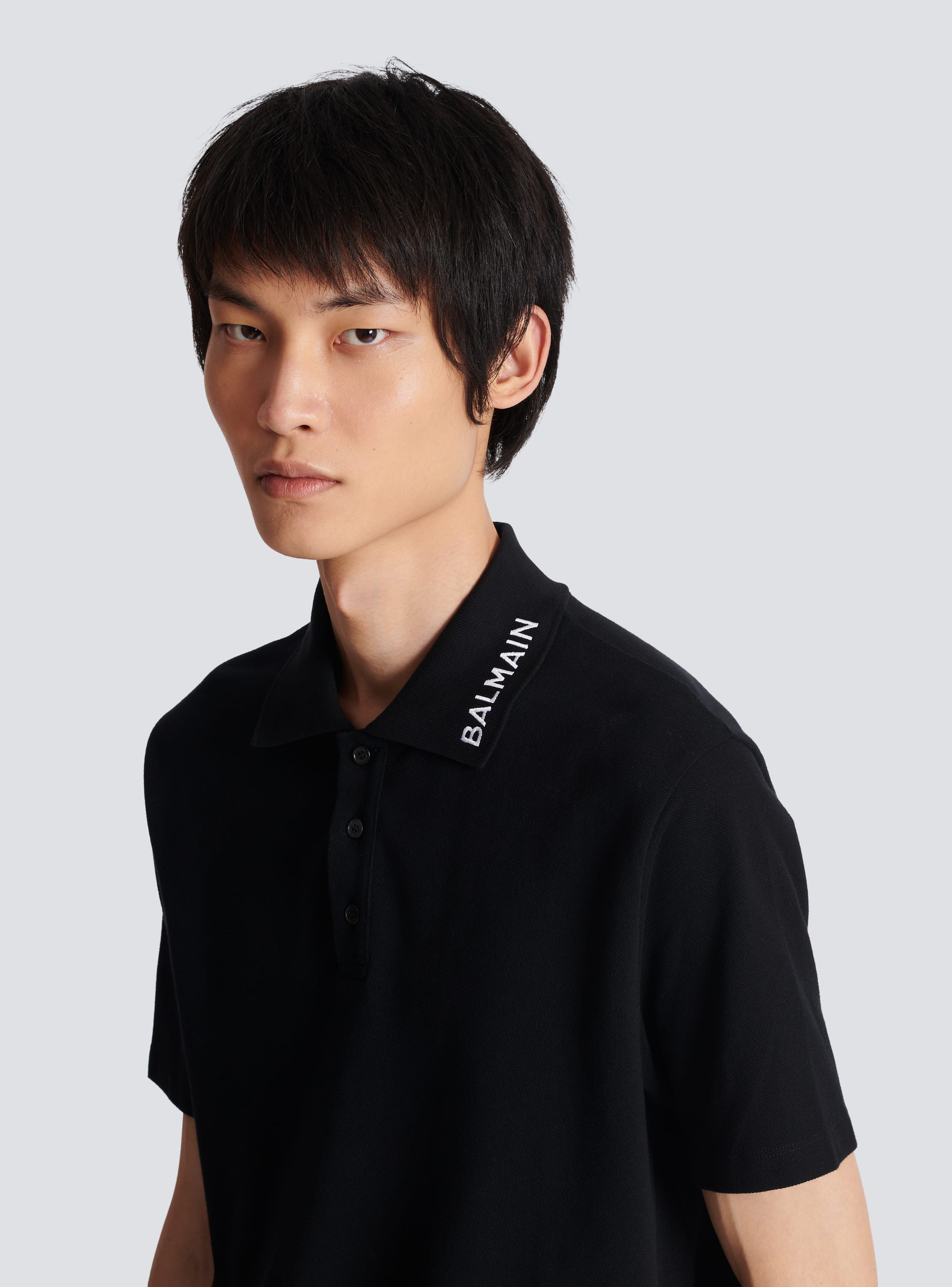 Balmain embroidered polo shirt