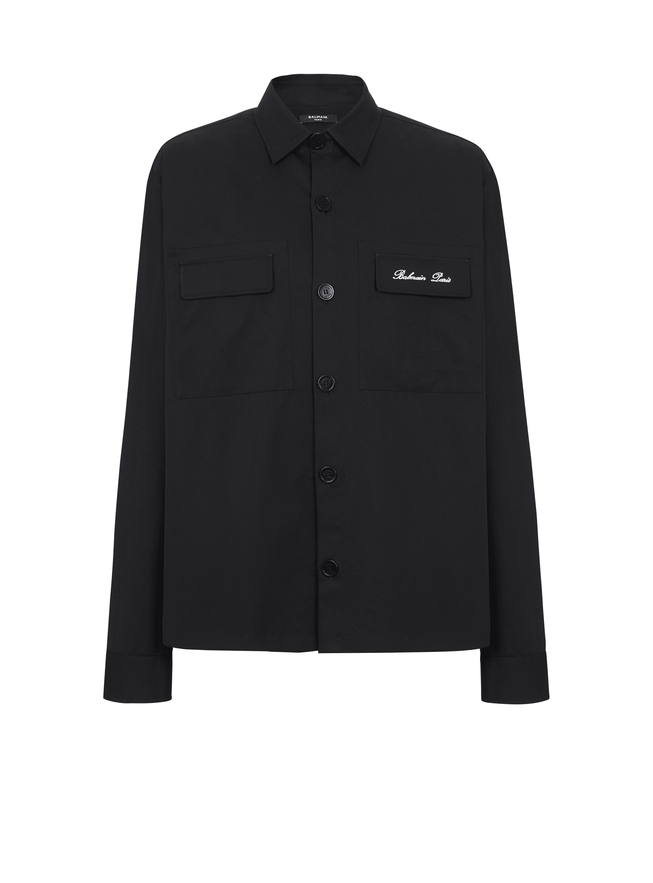Balmain 标志性外套衬衫, black, hi-res