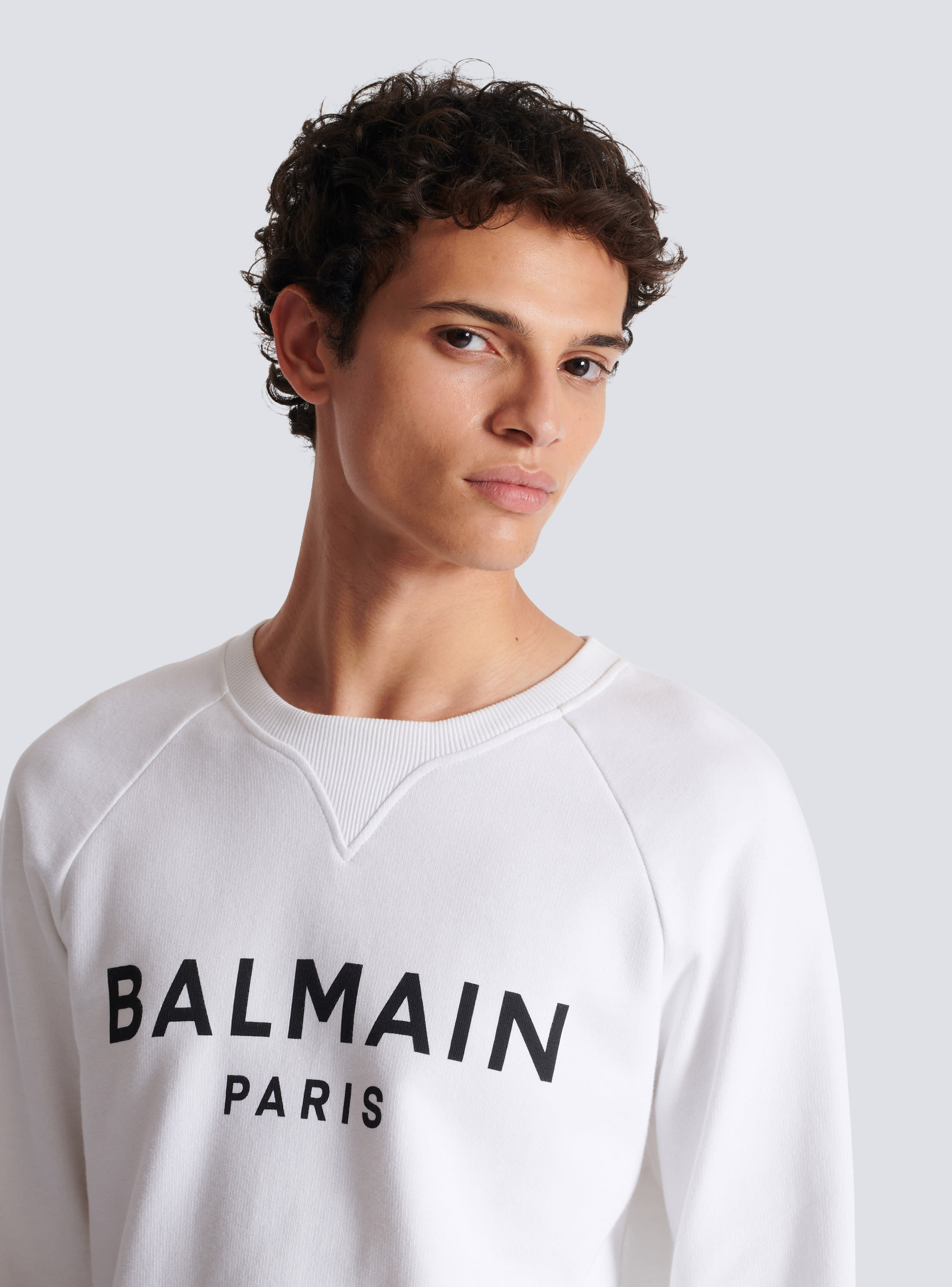 Balmain White Patch Sweatshirt