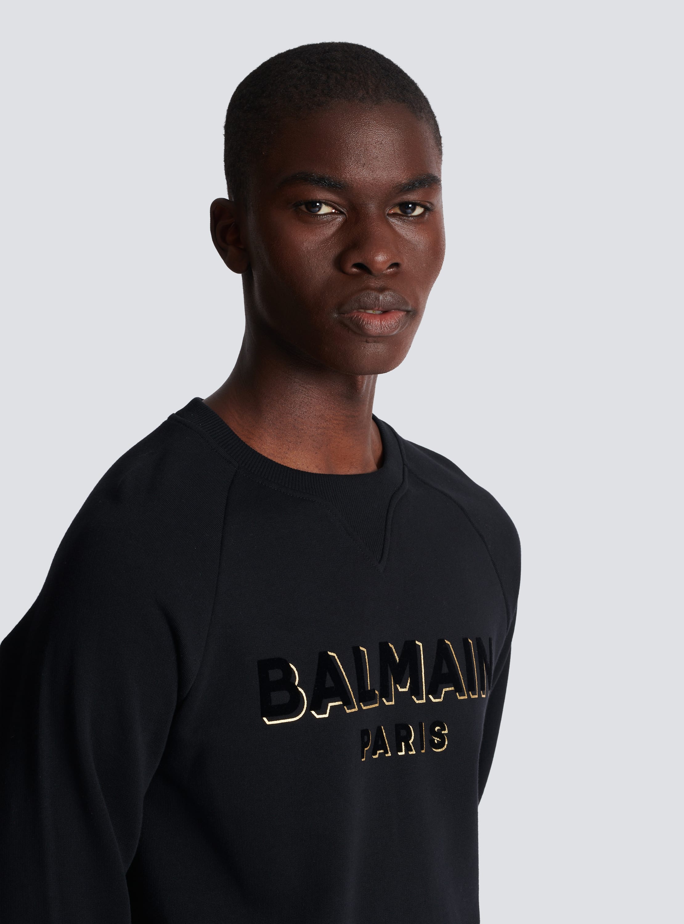 Balmain Black Print Sweatshirt