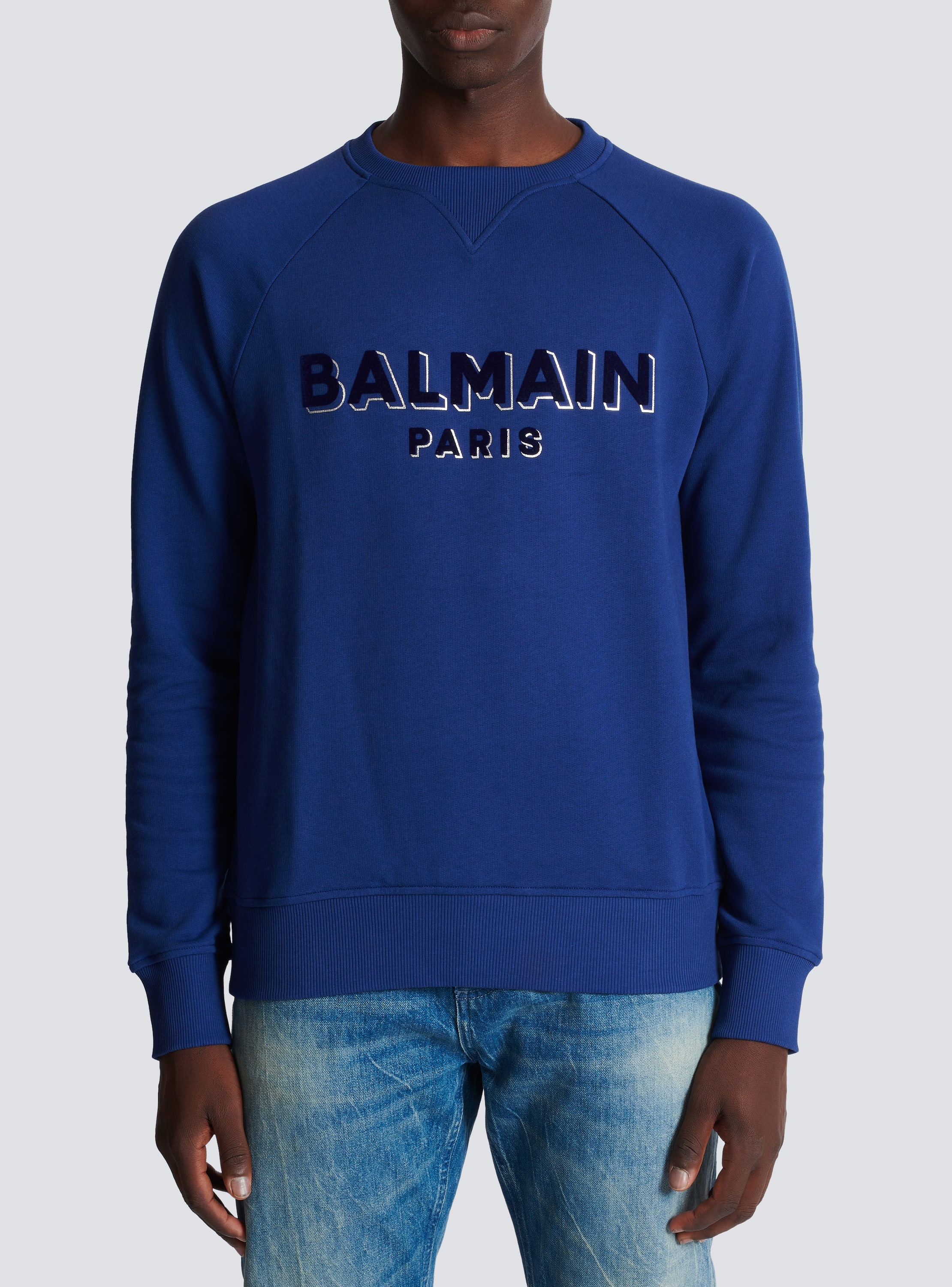 Balmain メタリックフロック スウェットシャツ