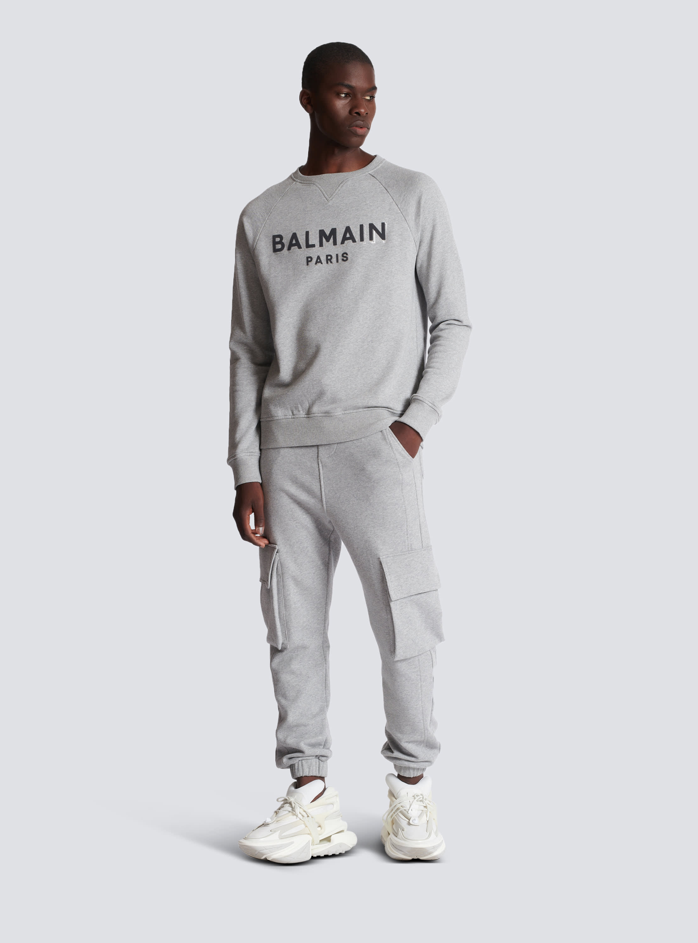 Metallic flocked Balmain sweatshirt