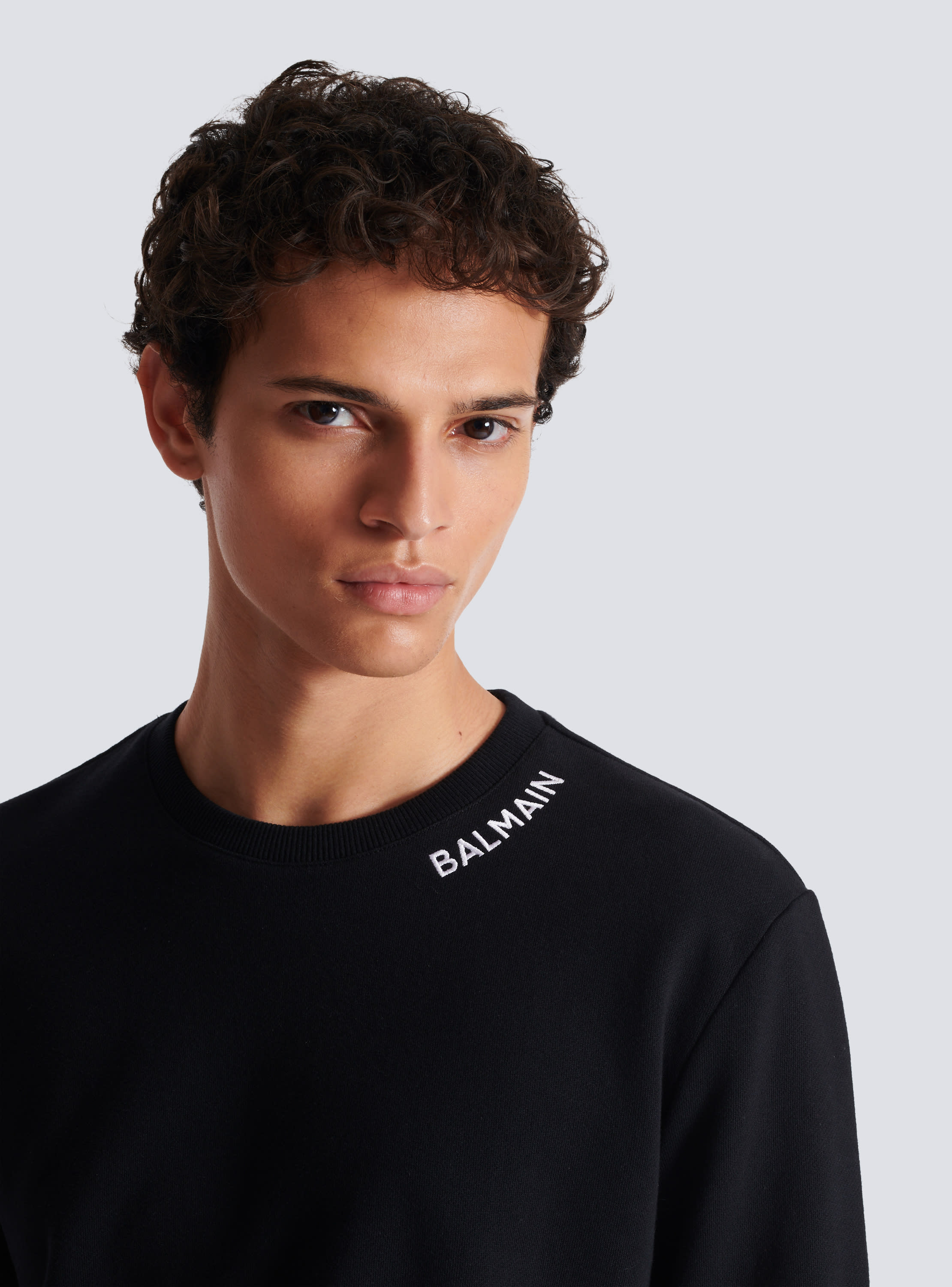 Balmain embroidered sweater black Men BALMAIN