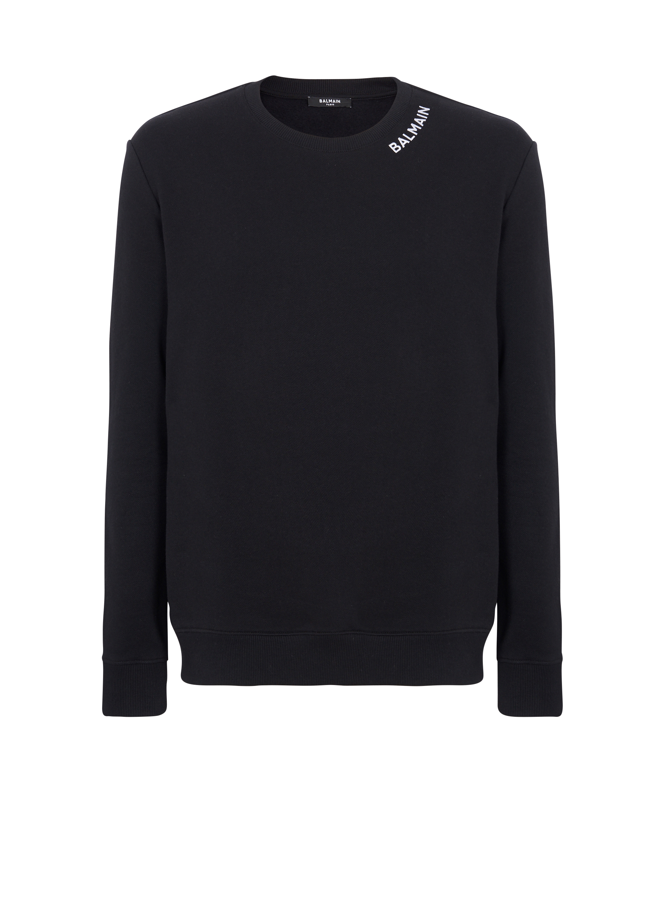 Balmain embroidered sweater, black, hi-res