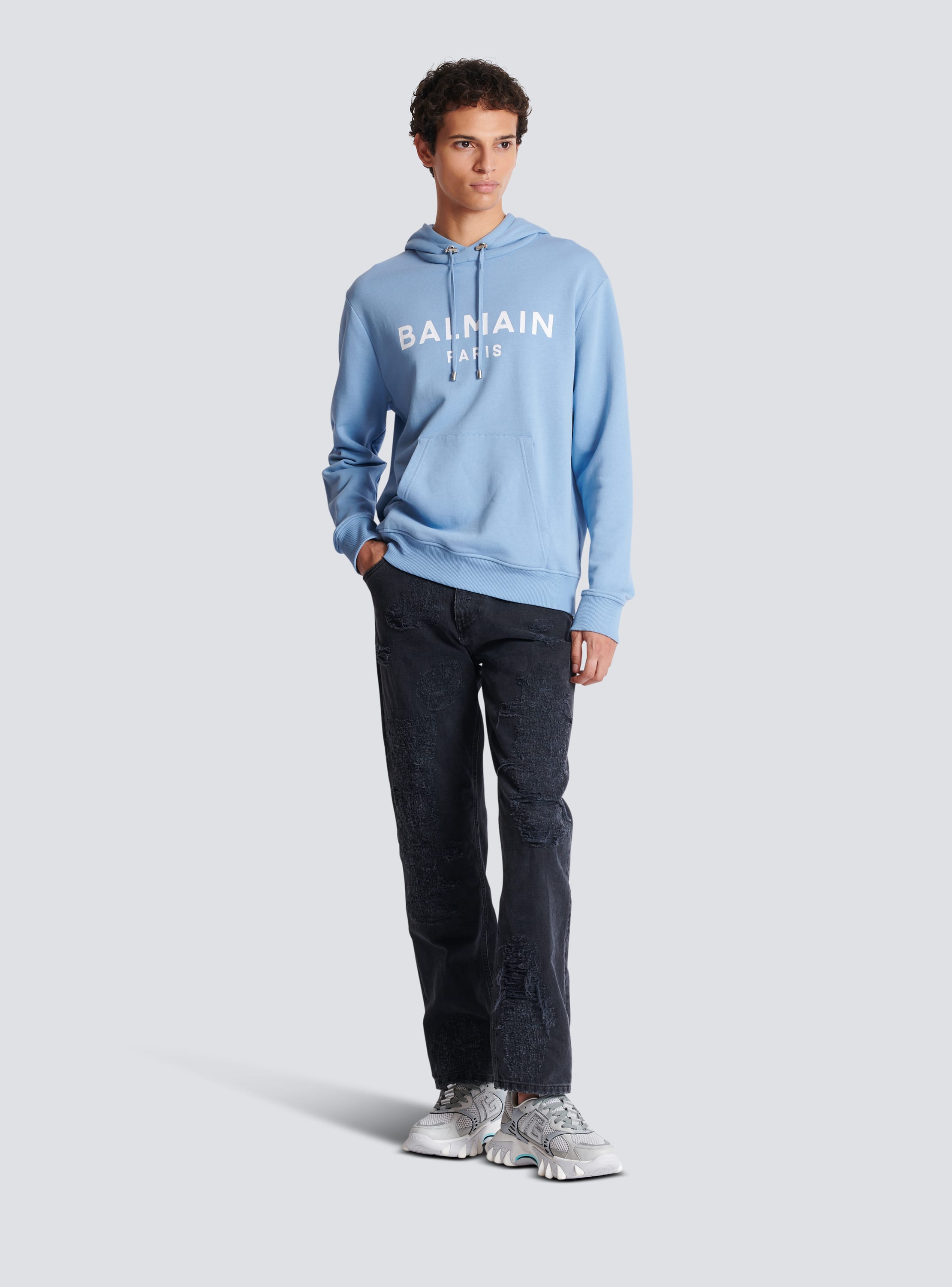 Balmain discount blue hoodie