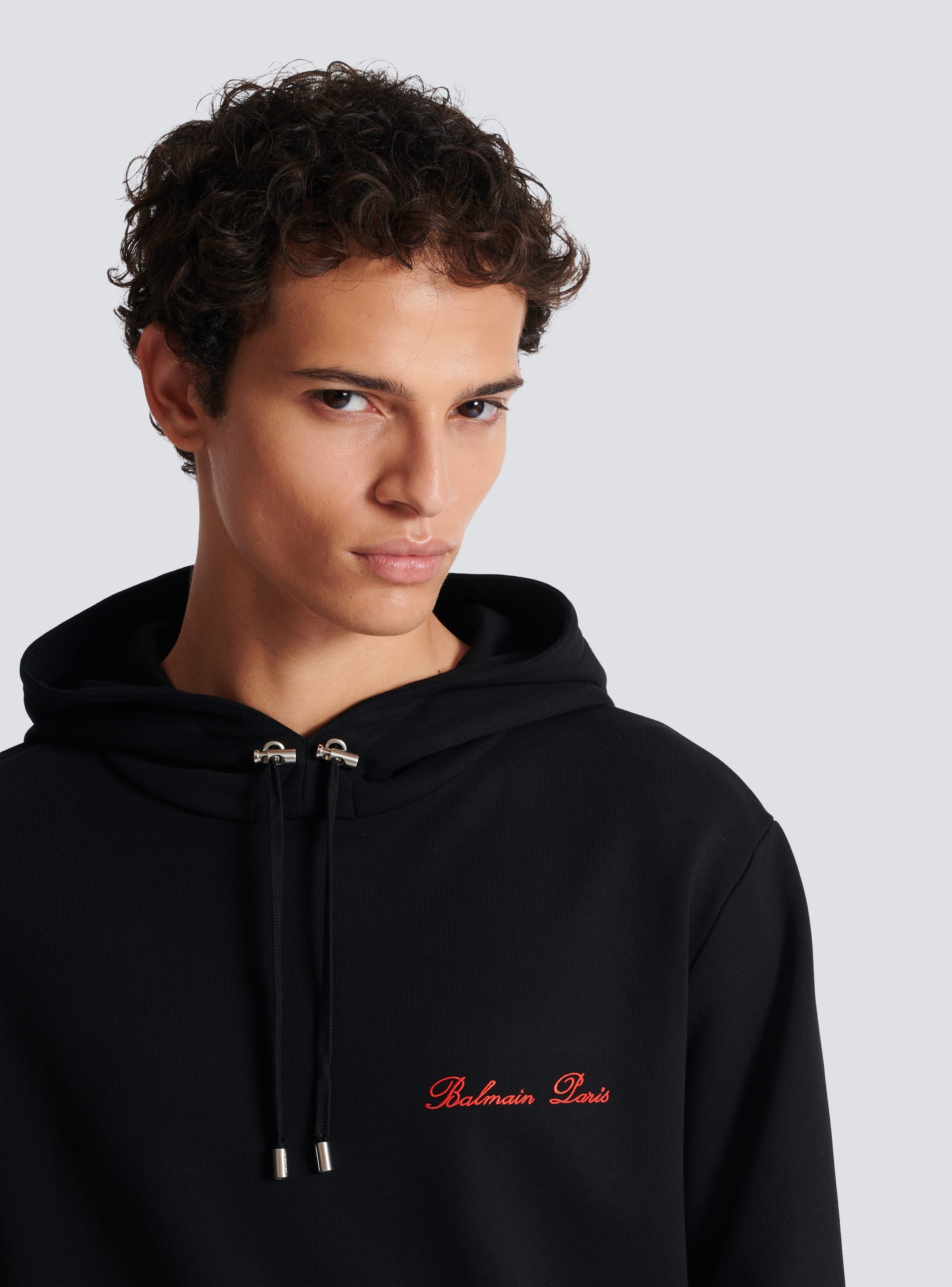 Balmain short hot sale sleeve hoodie