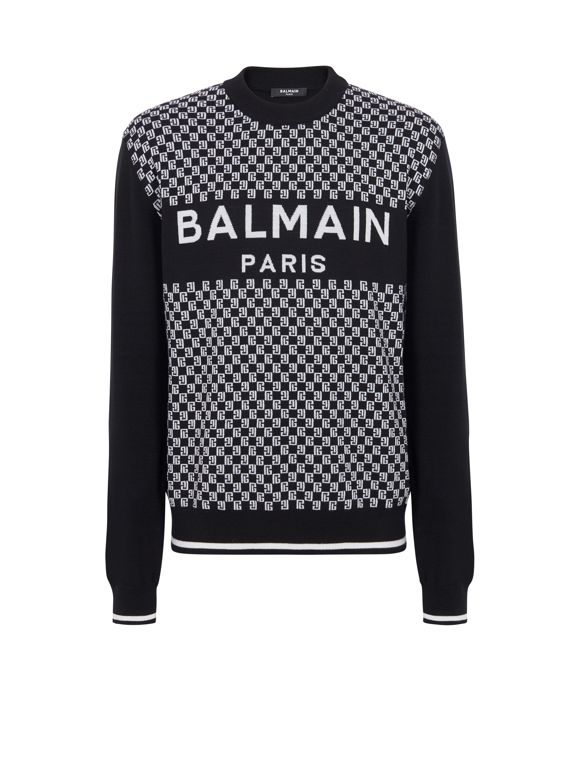 ユニゾントップス出品一覧新品 Balmain モノグラム ニットセーター M