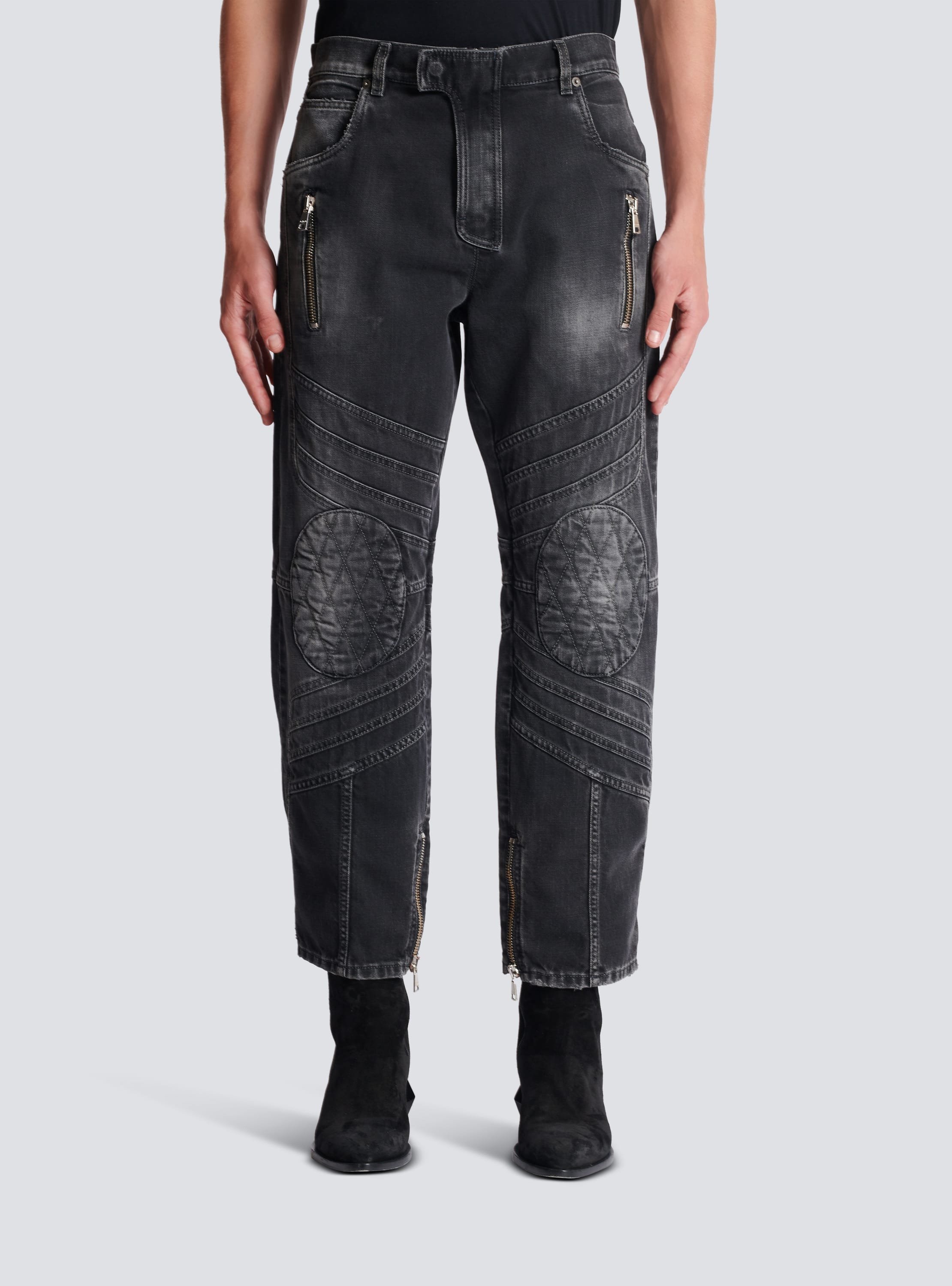 Balmain biker hot sale jeans men