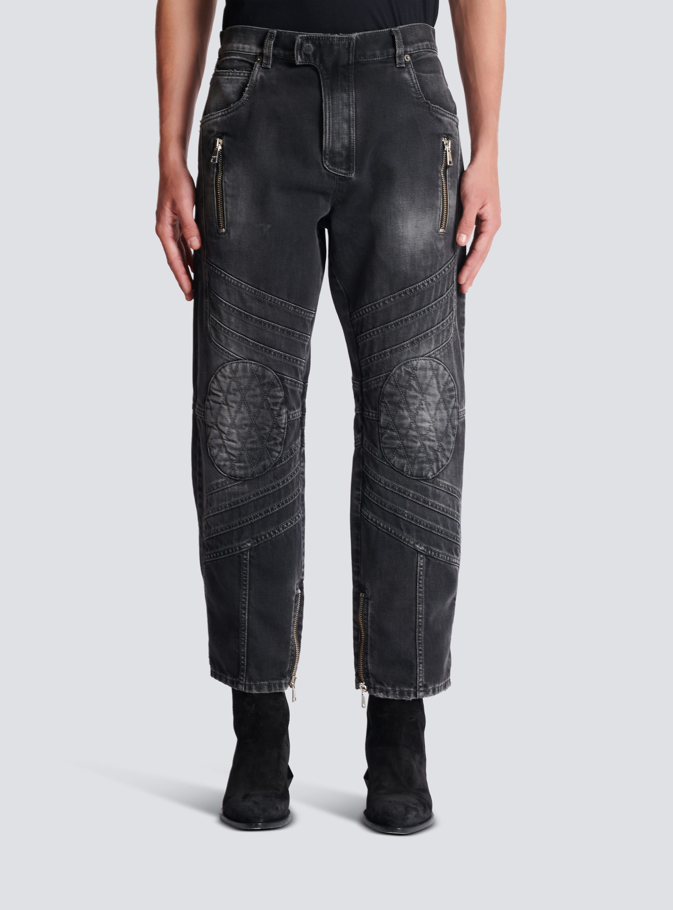 Balmain Leather Biker Jeans Secod Kultuee Flash Sales | website.jkuat.ac.ke