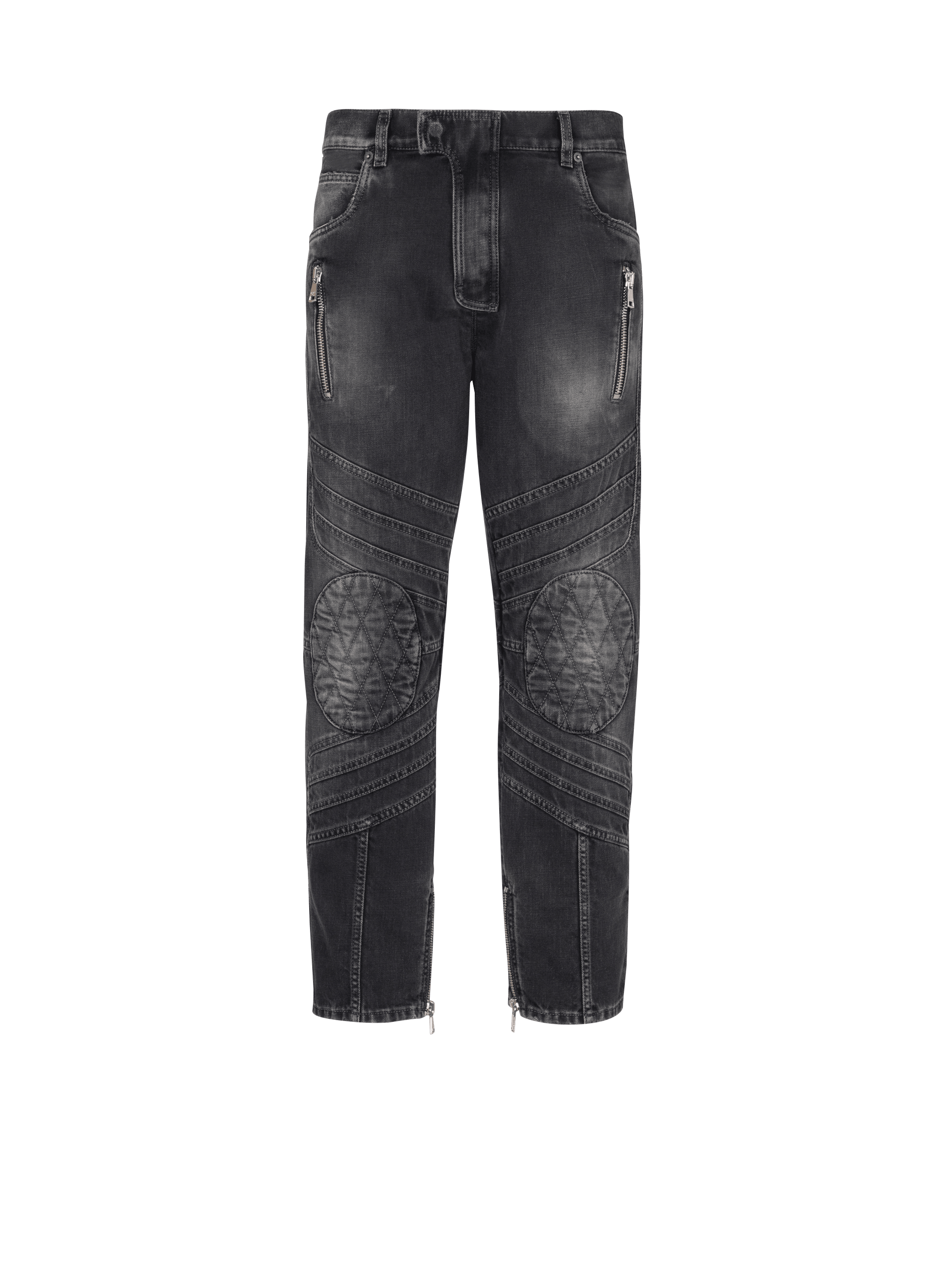 Denim biker jeans black Men BALMAIN