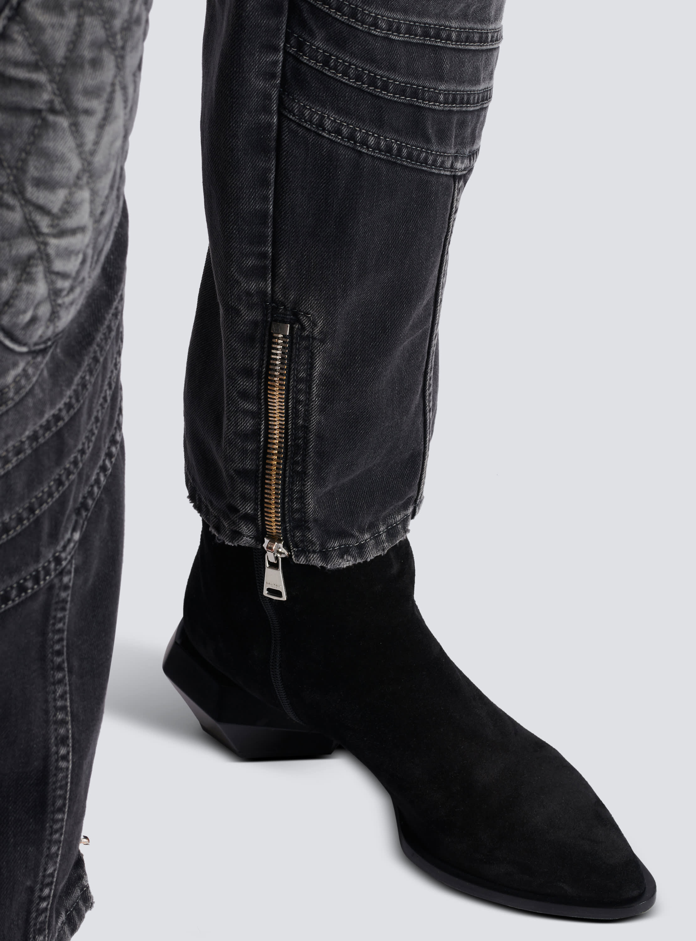 Balmain denim hot sale boots