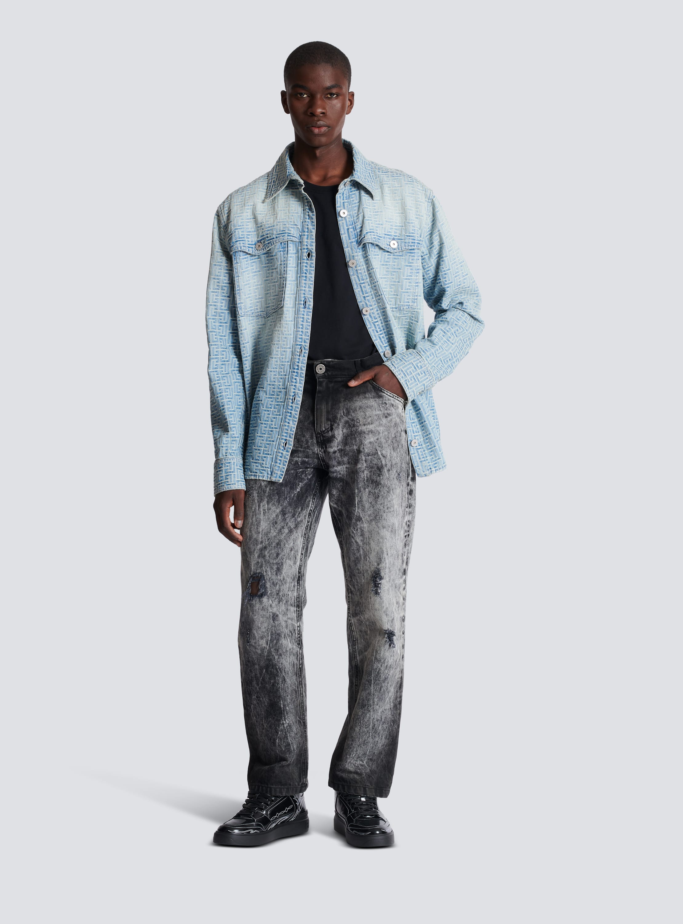 Stonewash denim hot sale jacket mens