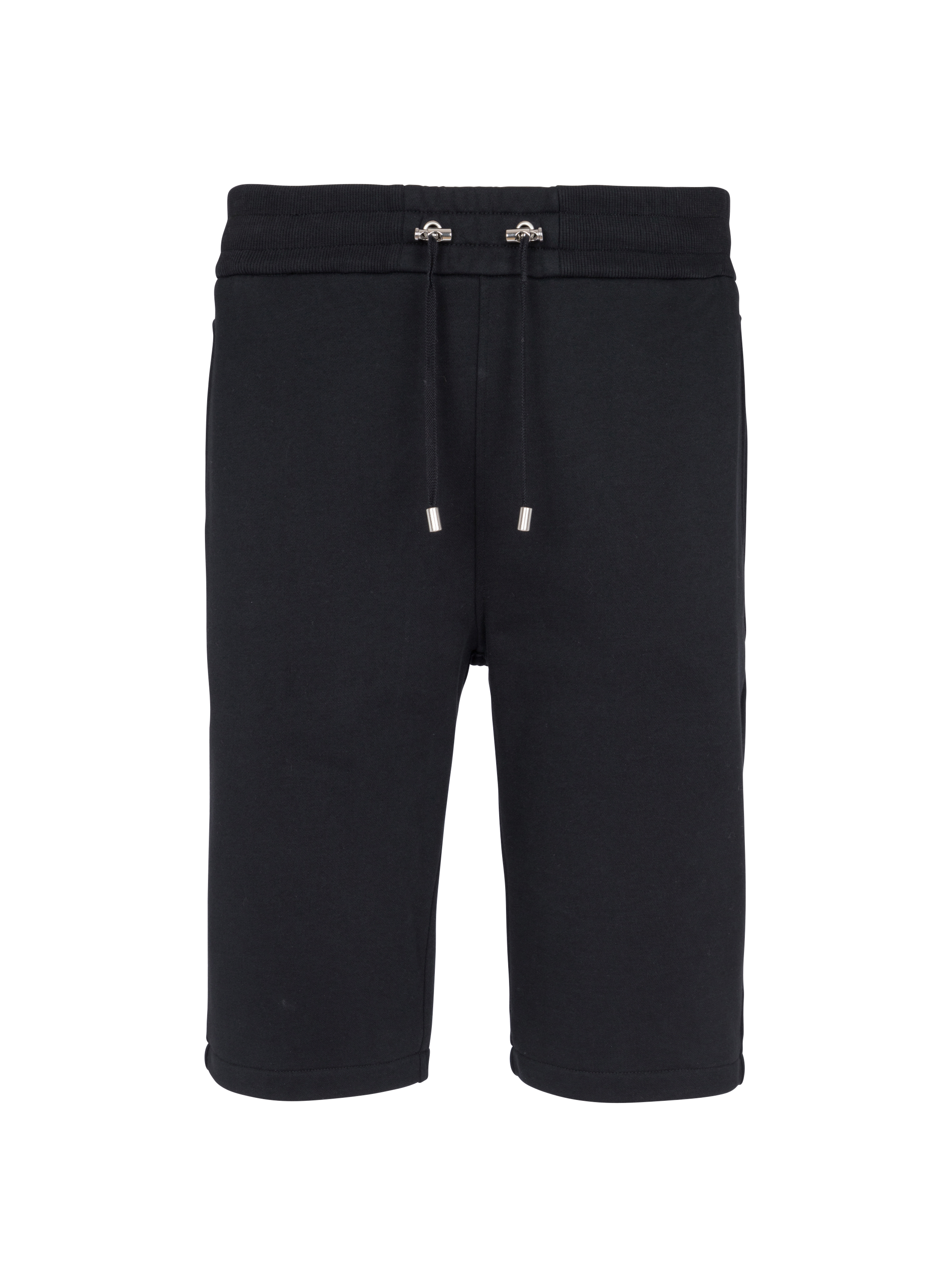 Shorts in cotone con logo Balmain Paris floccato