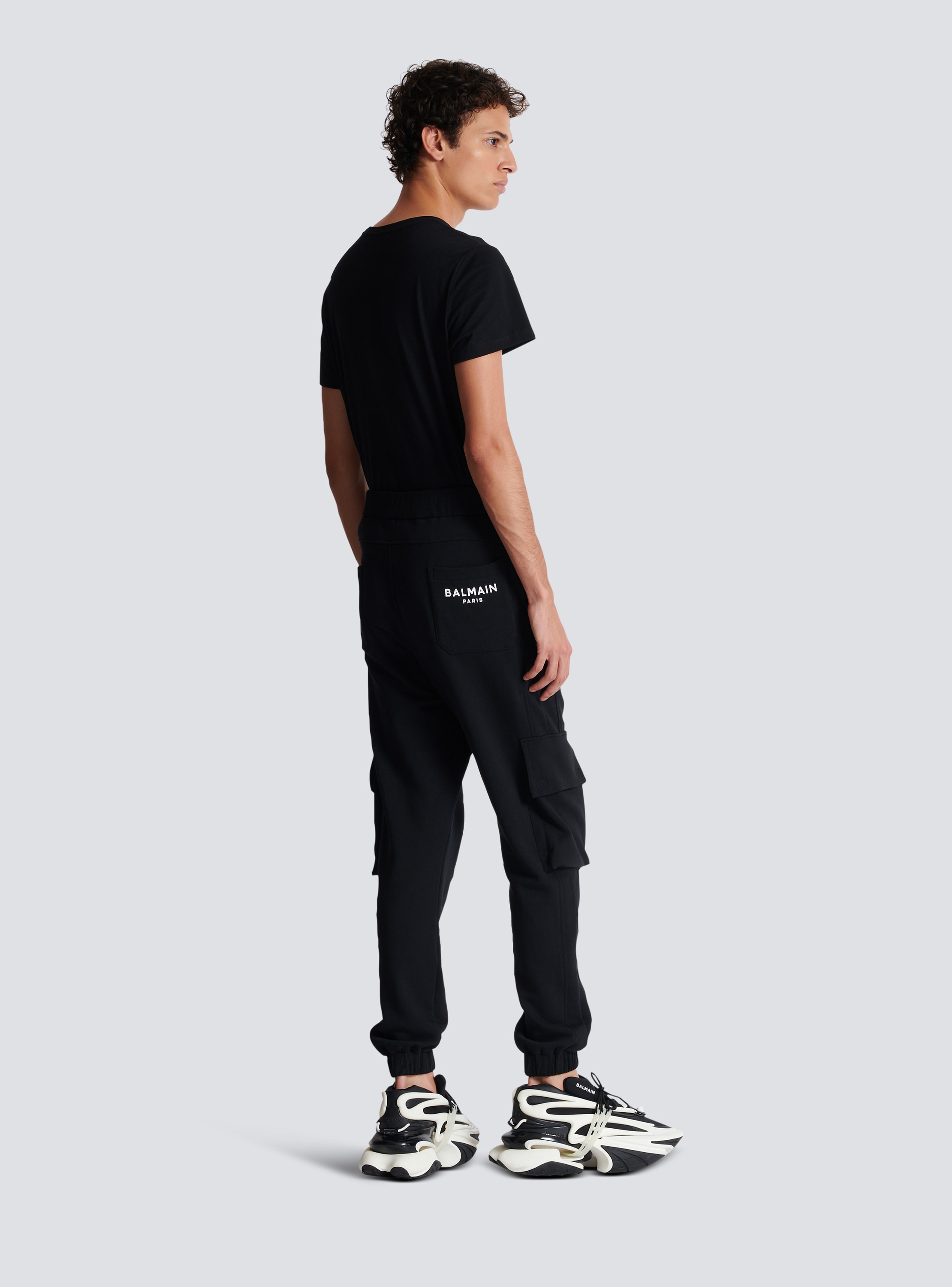 Balmain Black Paneled Cargo Pants