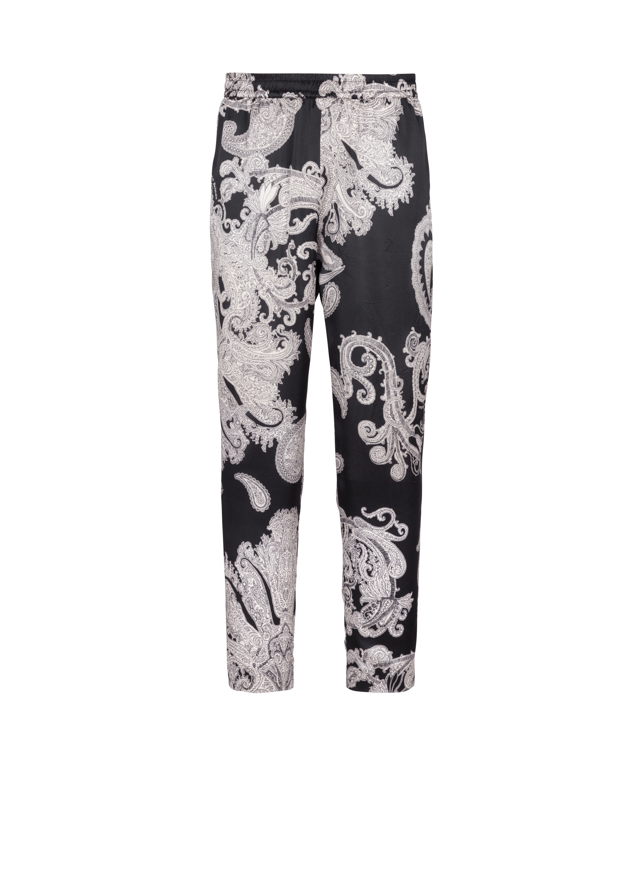 Pantalon en soie à imprimé Paisley