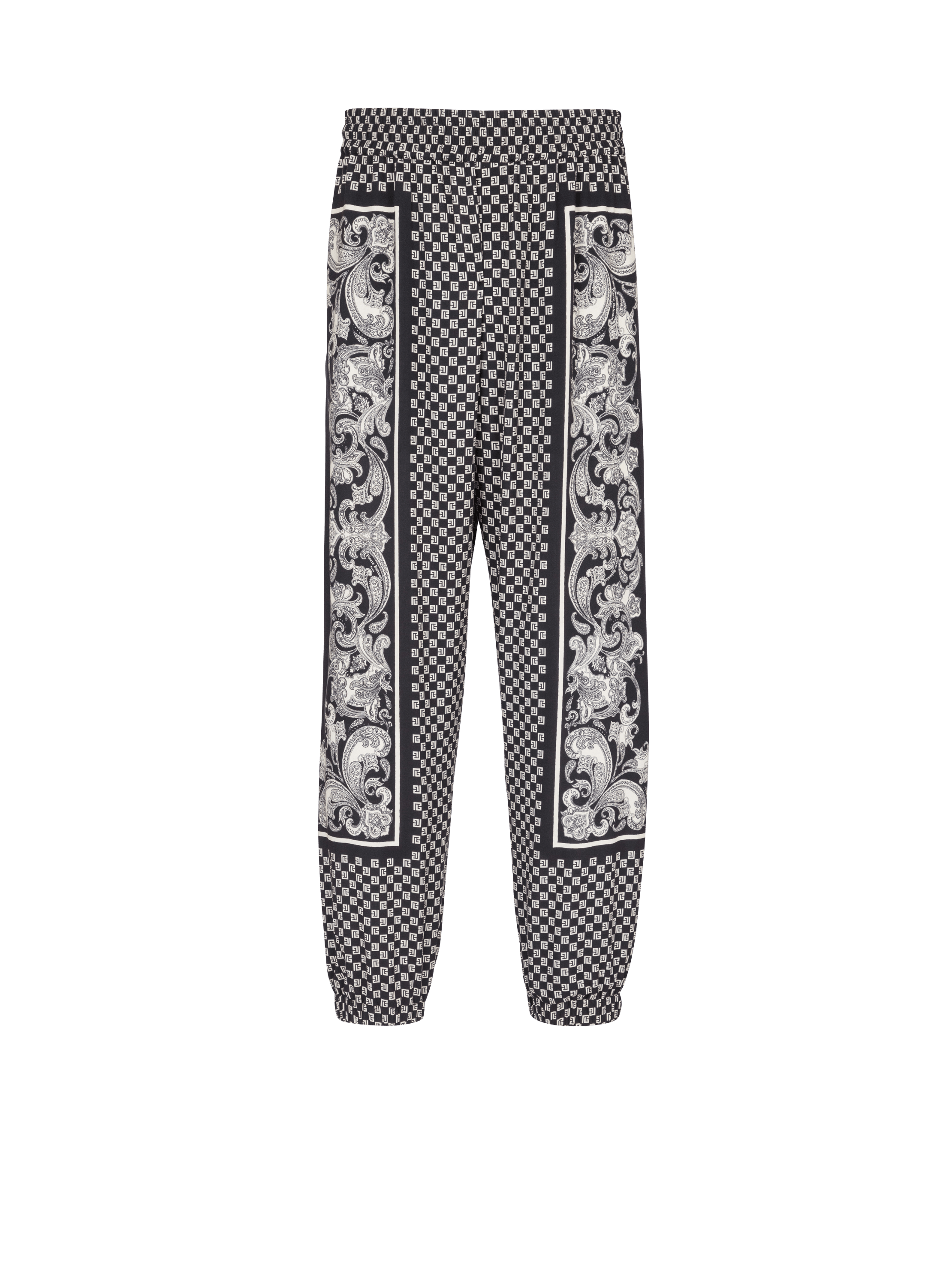 Pantalones con monograma mini y estampado de cachemira