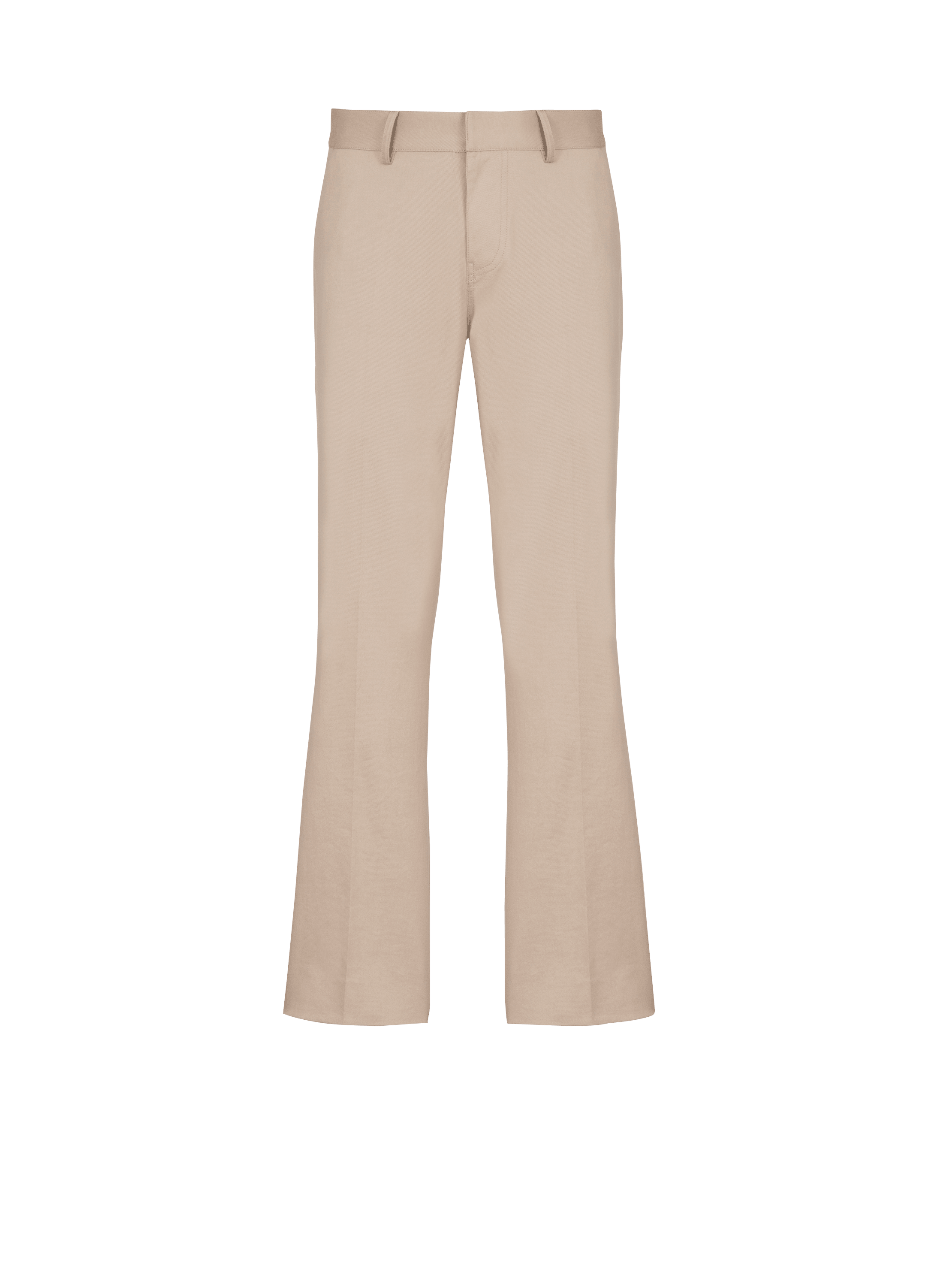 Flared trousers in gabardine