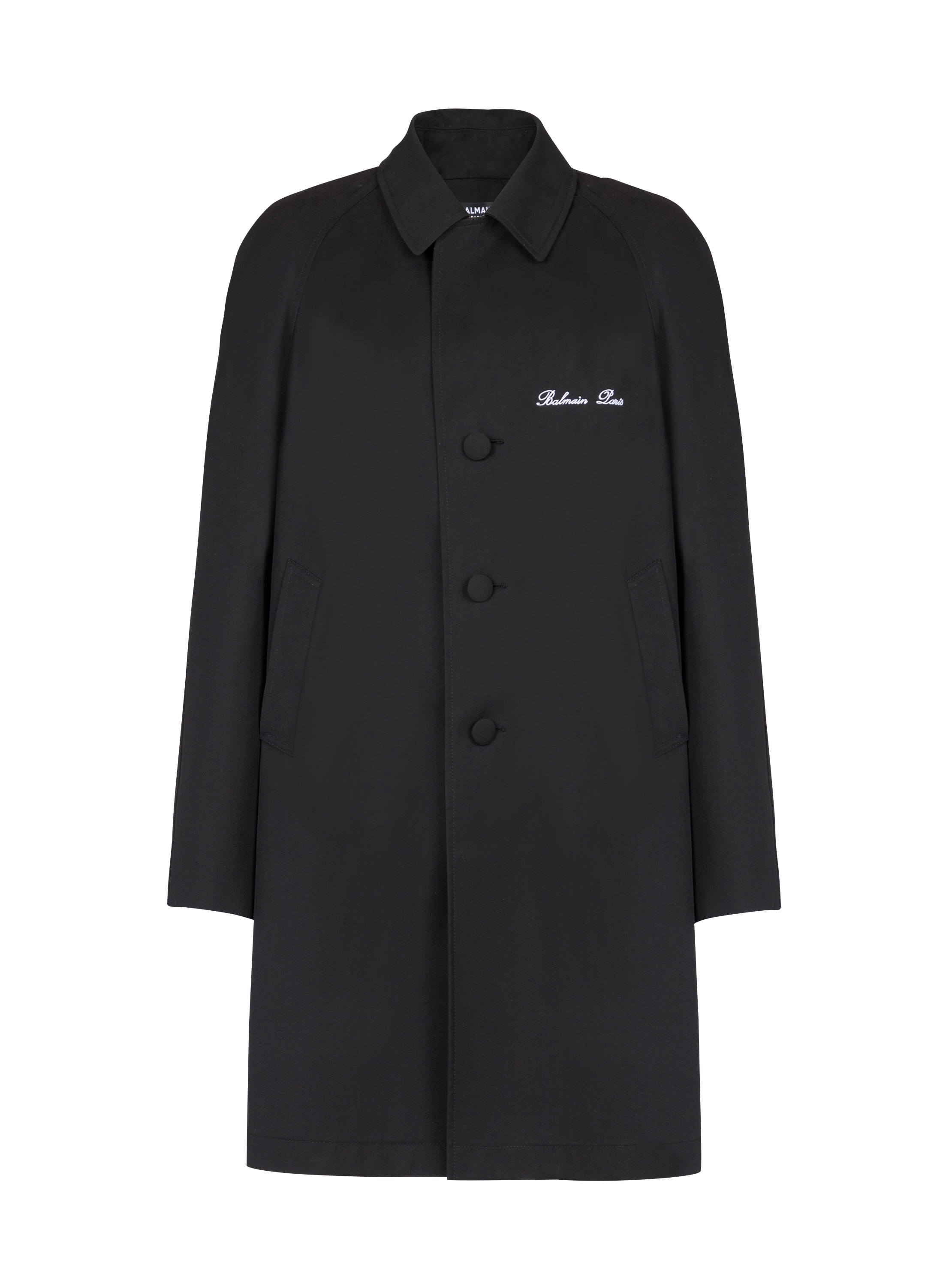 Balmain Signature car coat, black, hi-res