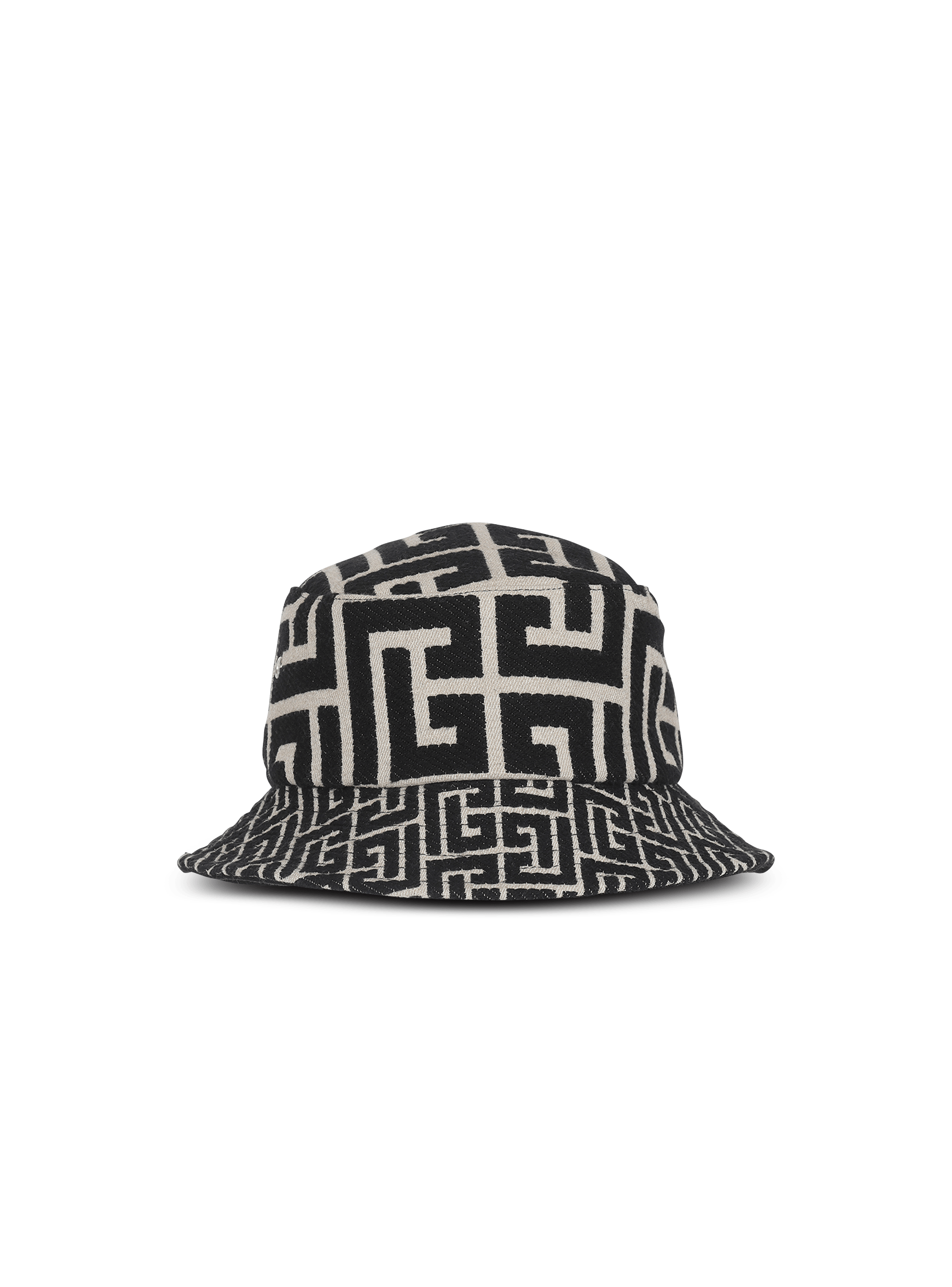 Cotton canvas bucket hat with Balmain Paris logo