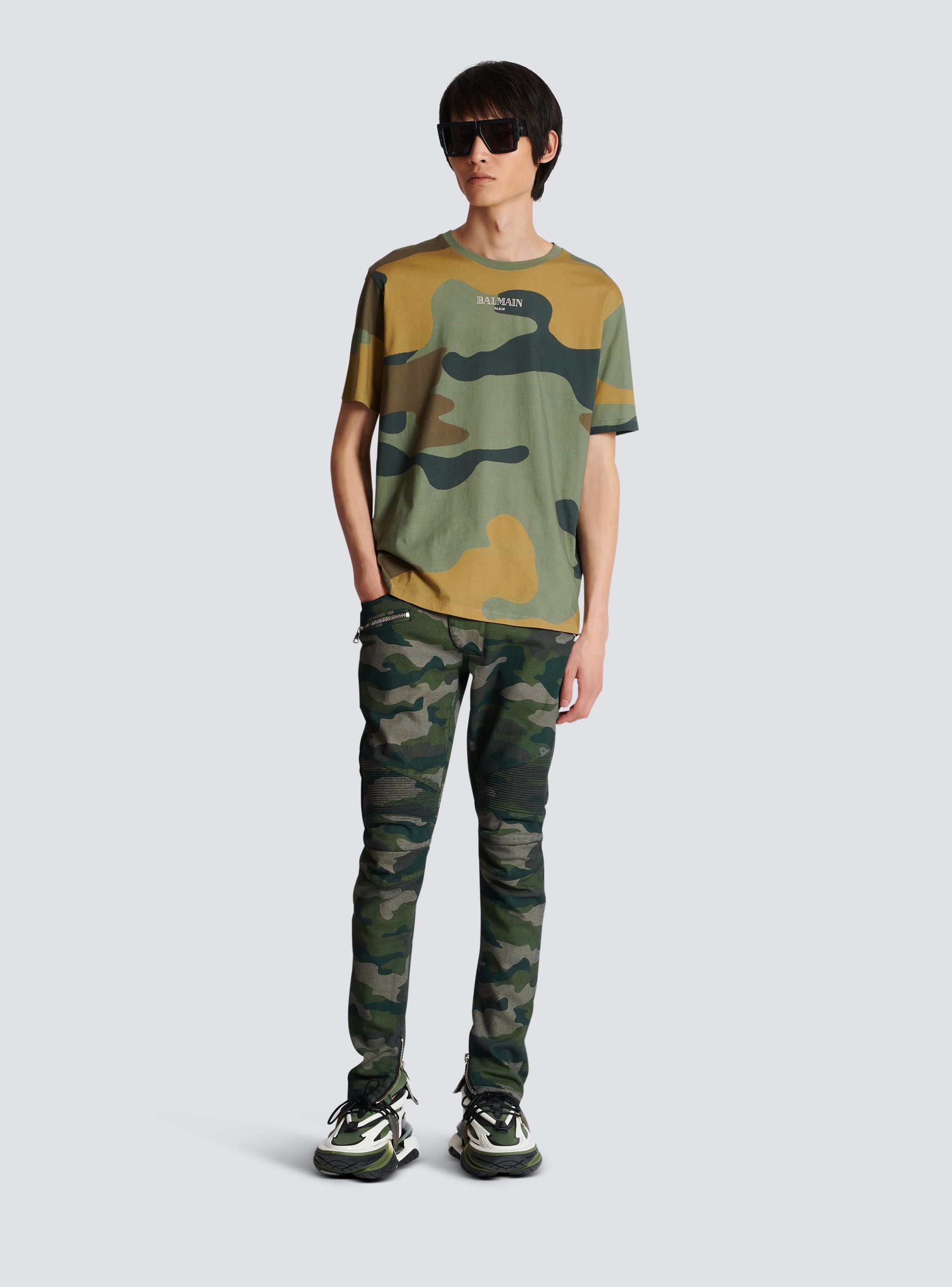 T-shirt con stampa camouflage Balmain Vintage