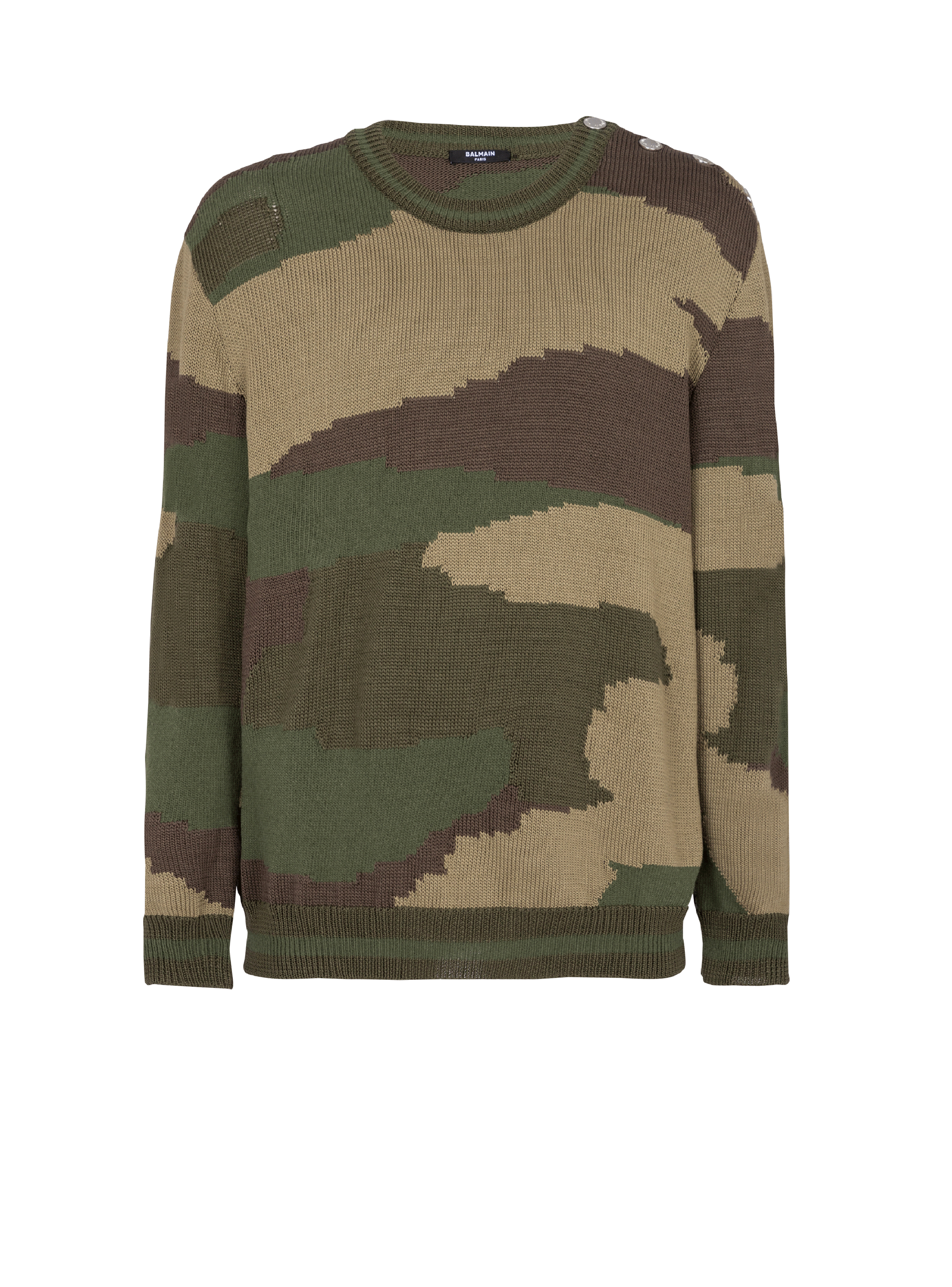 Pullover motivo camouflage in lana