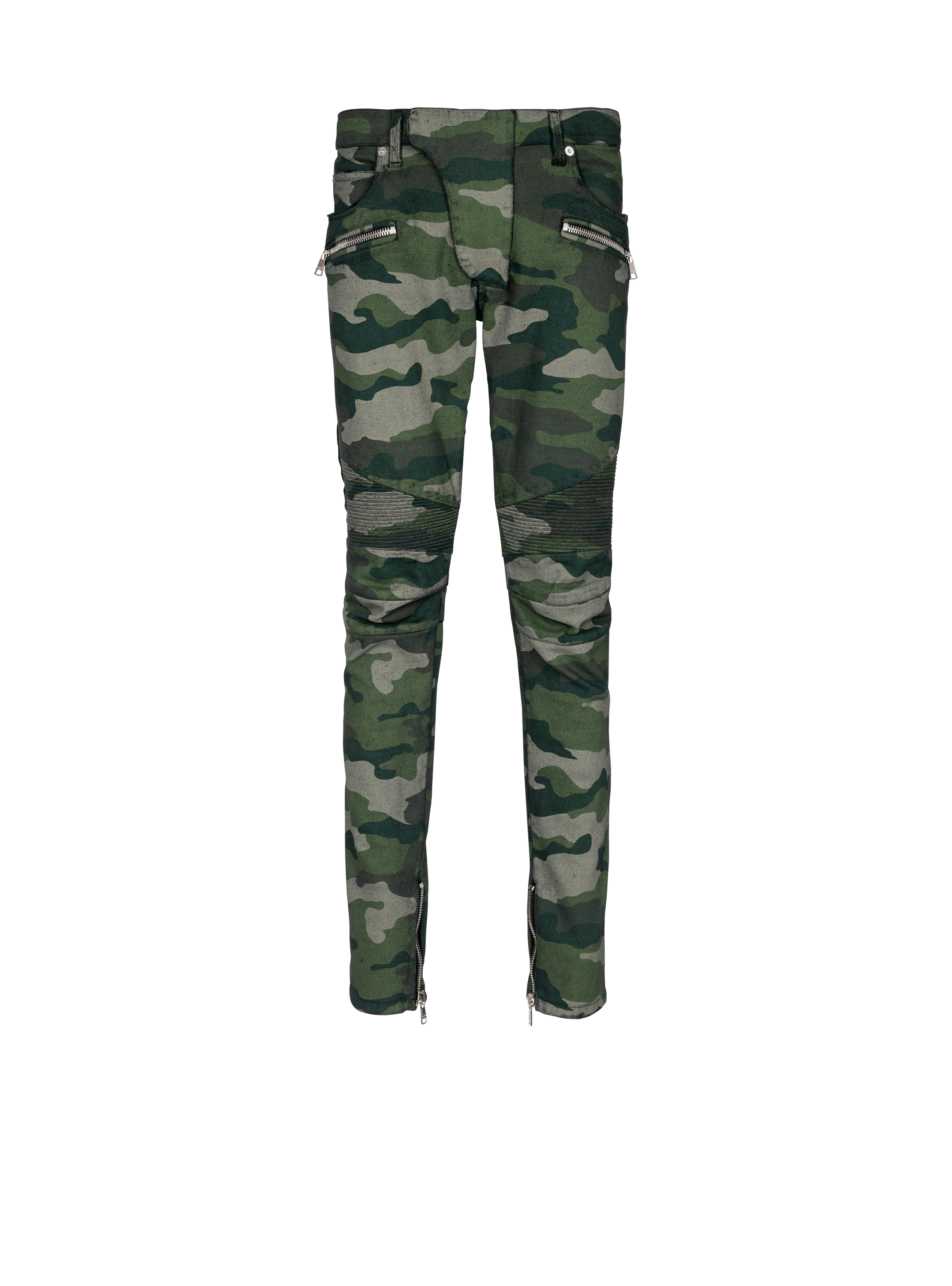 Pantalones vaqueros slim con estampado de camuflaje