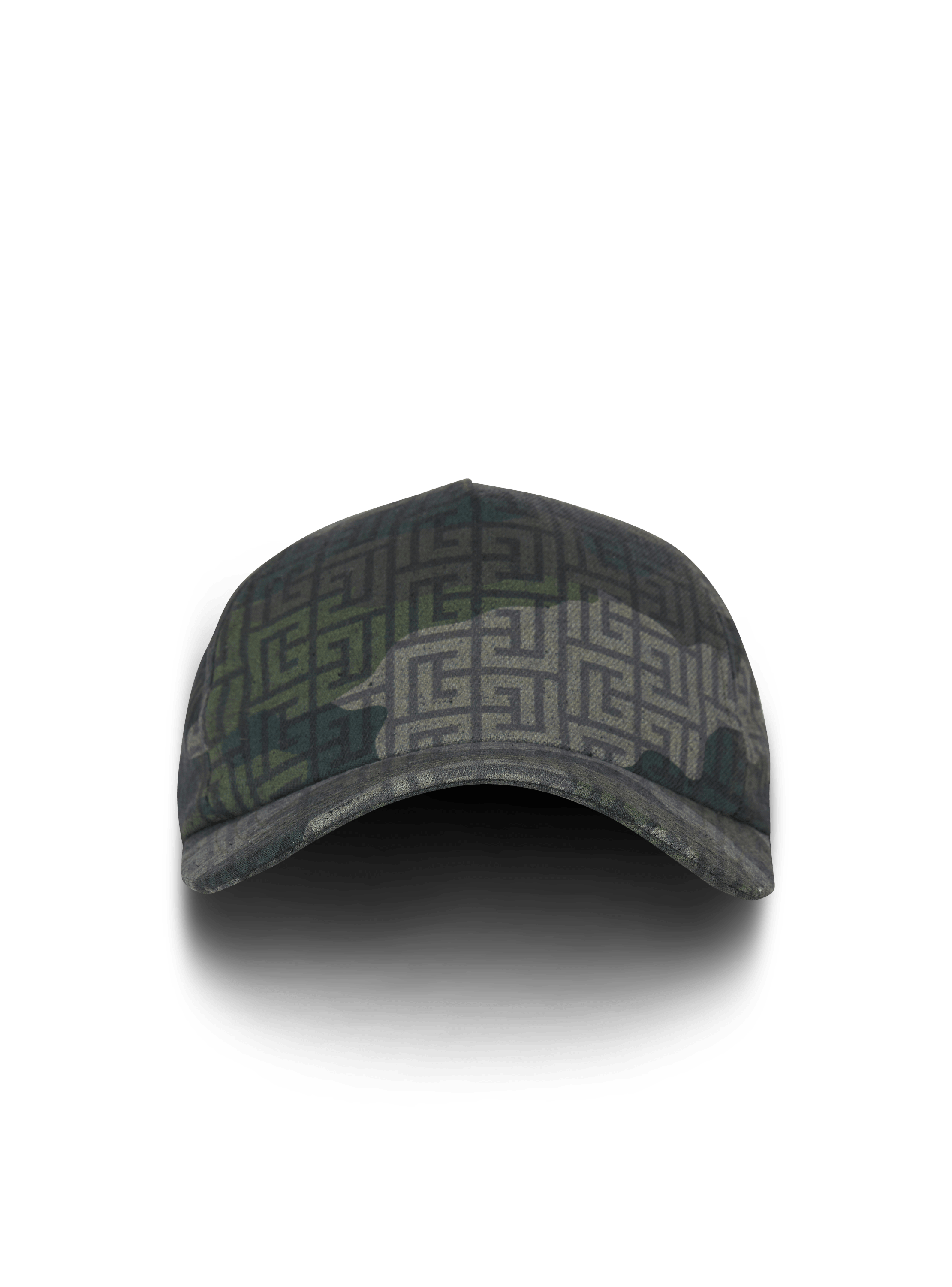 Cappellino con stampa camouflage monogramma