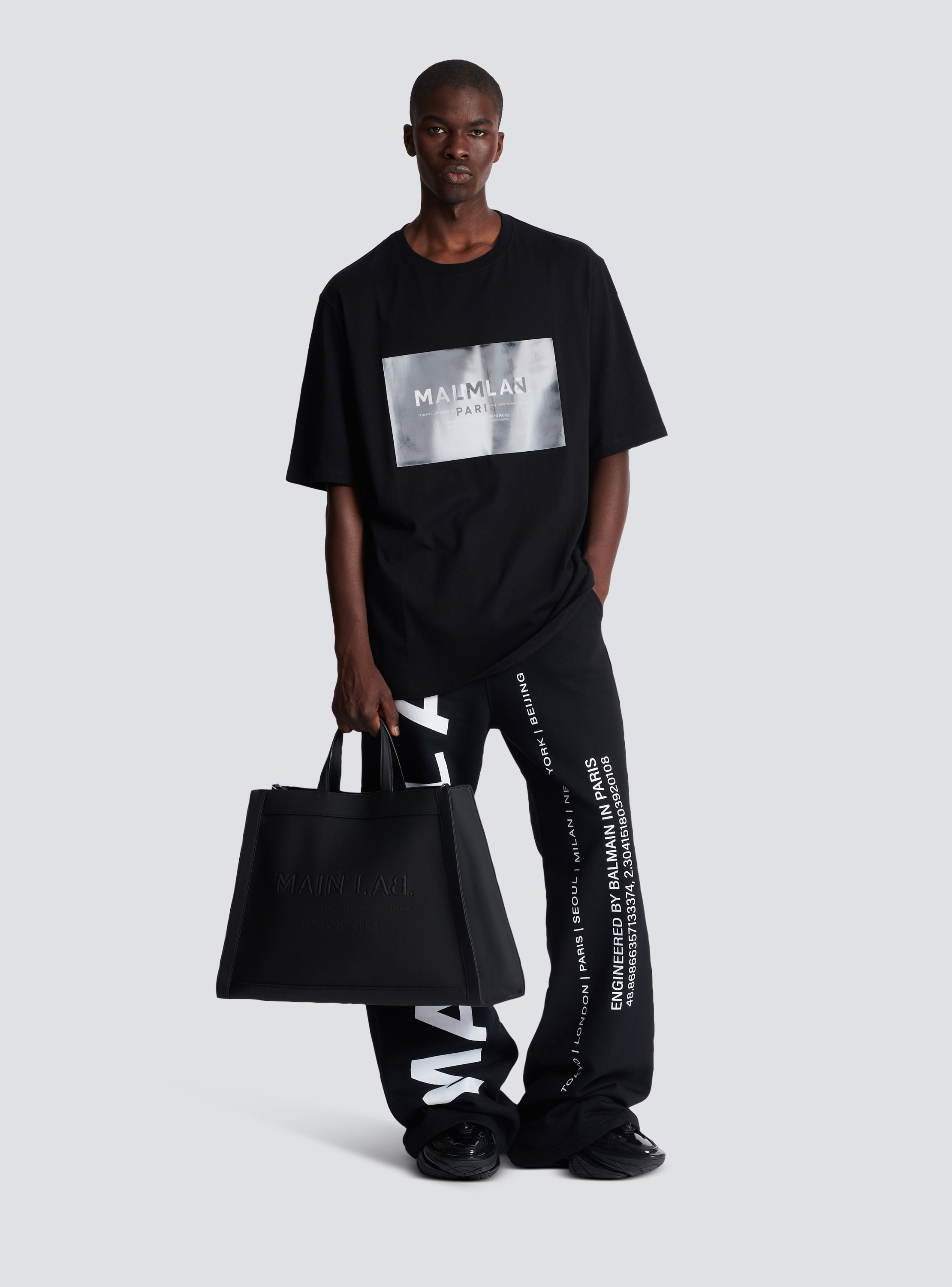 Balmain Black Hologram T-Shirt