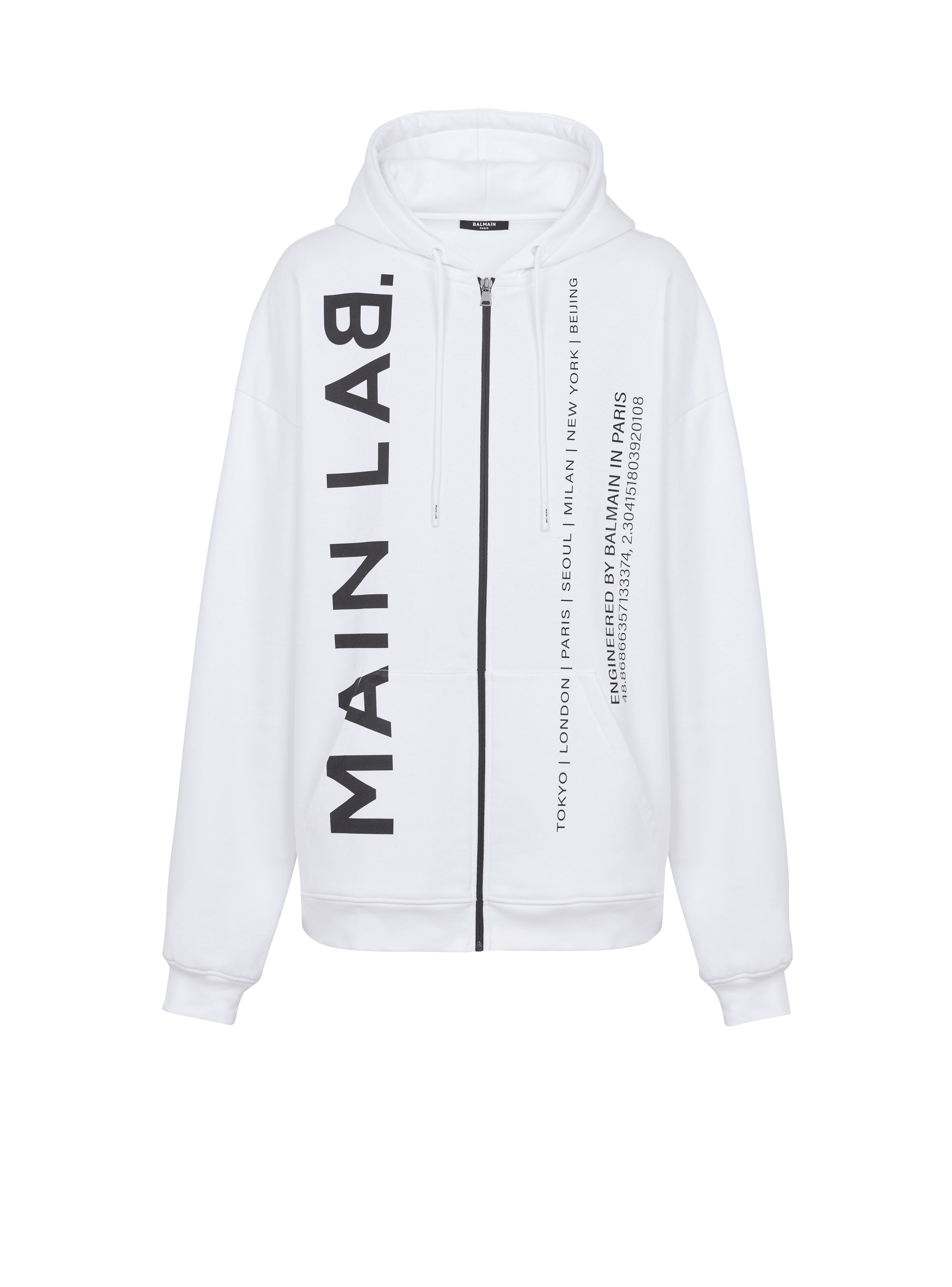 Main Lab zipped hoodie