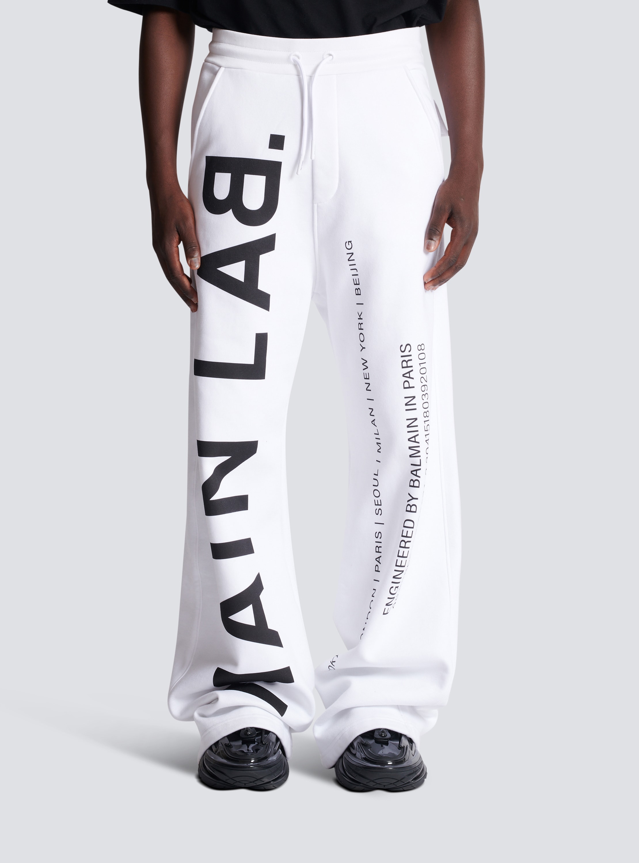 Balmain Kids logo-print track pants - White