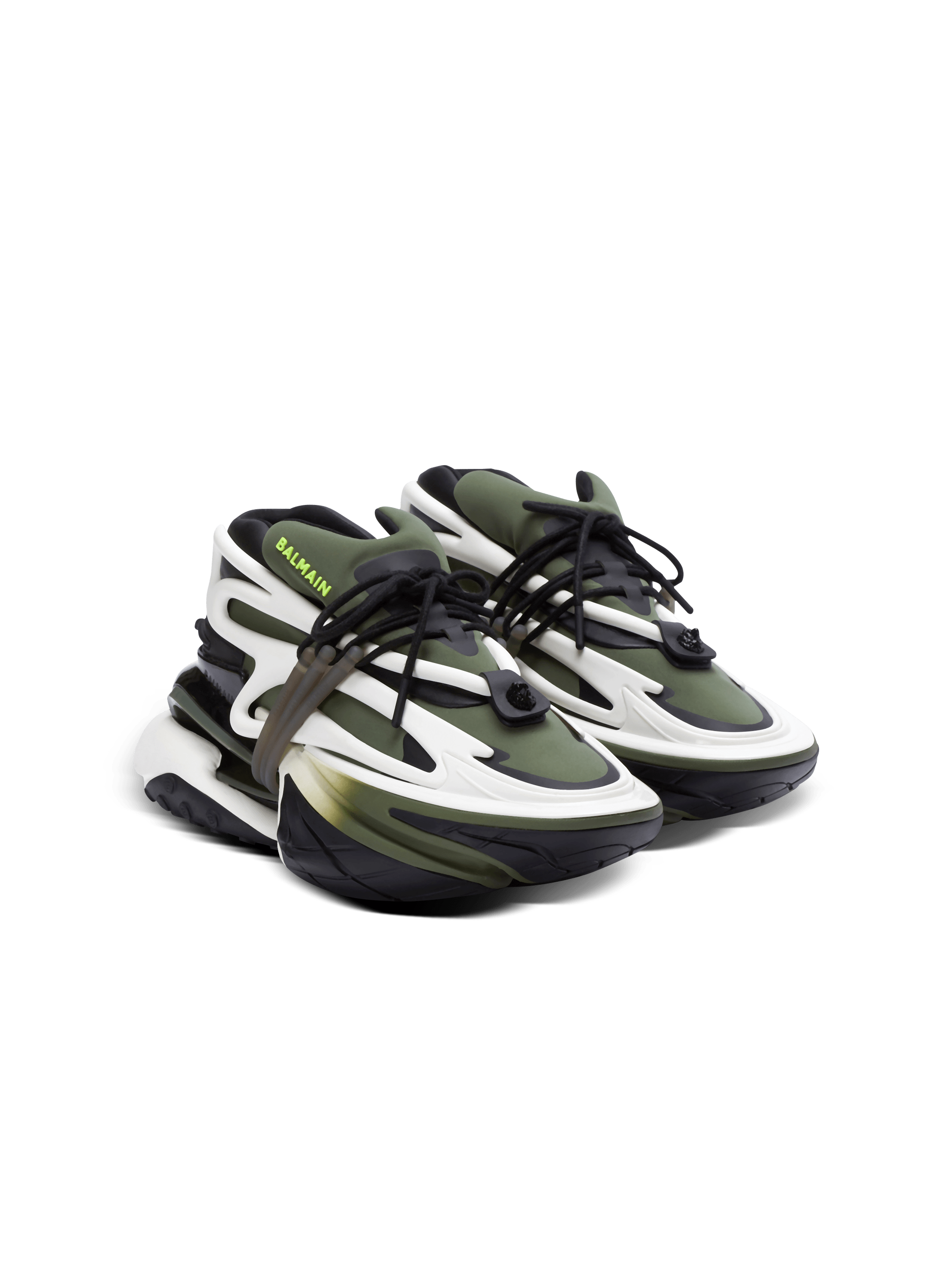 Balmain Unicorn panelled chunky sneakers - Neutrals