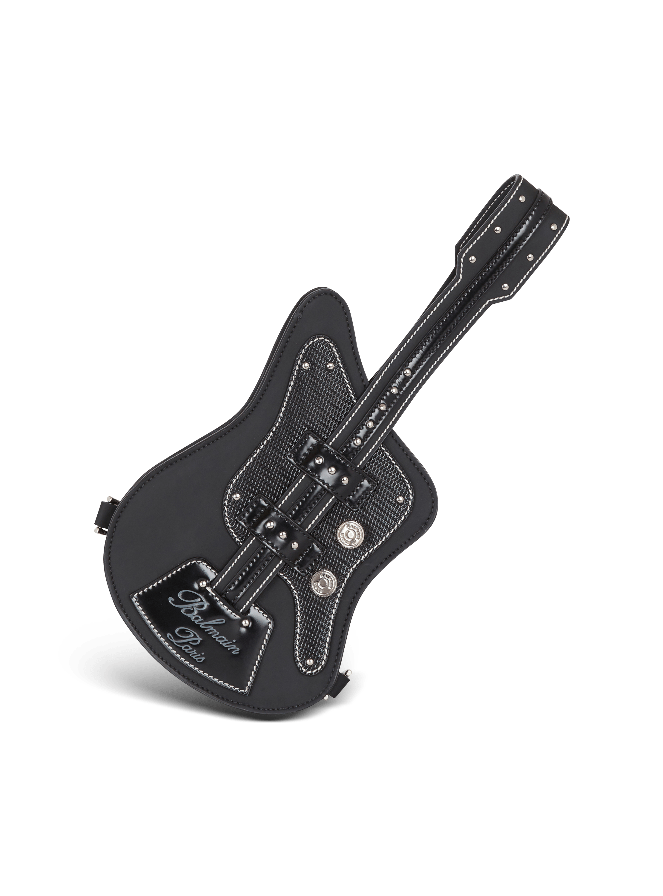 Pochette Guitare aus Leder mit Gummi-Effekt 