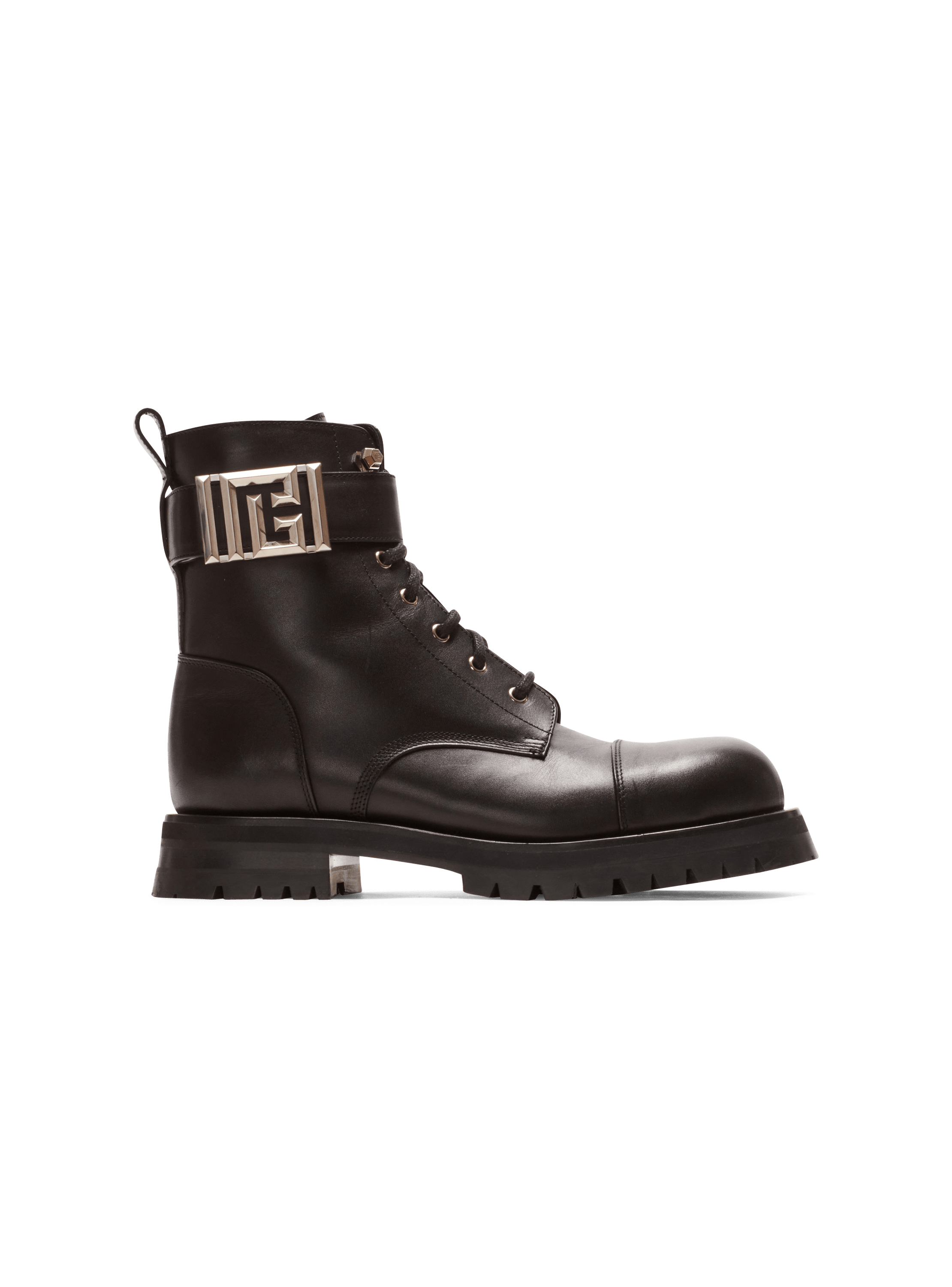 Charlie leather ranger boots , black, hi-res
