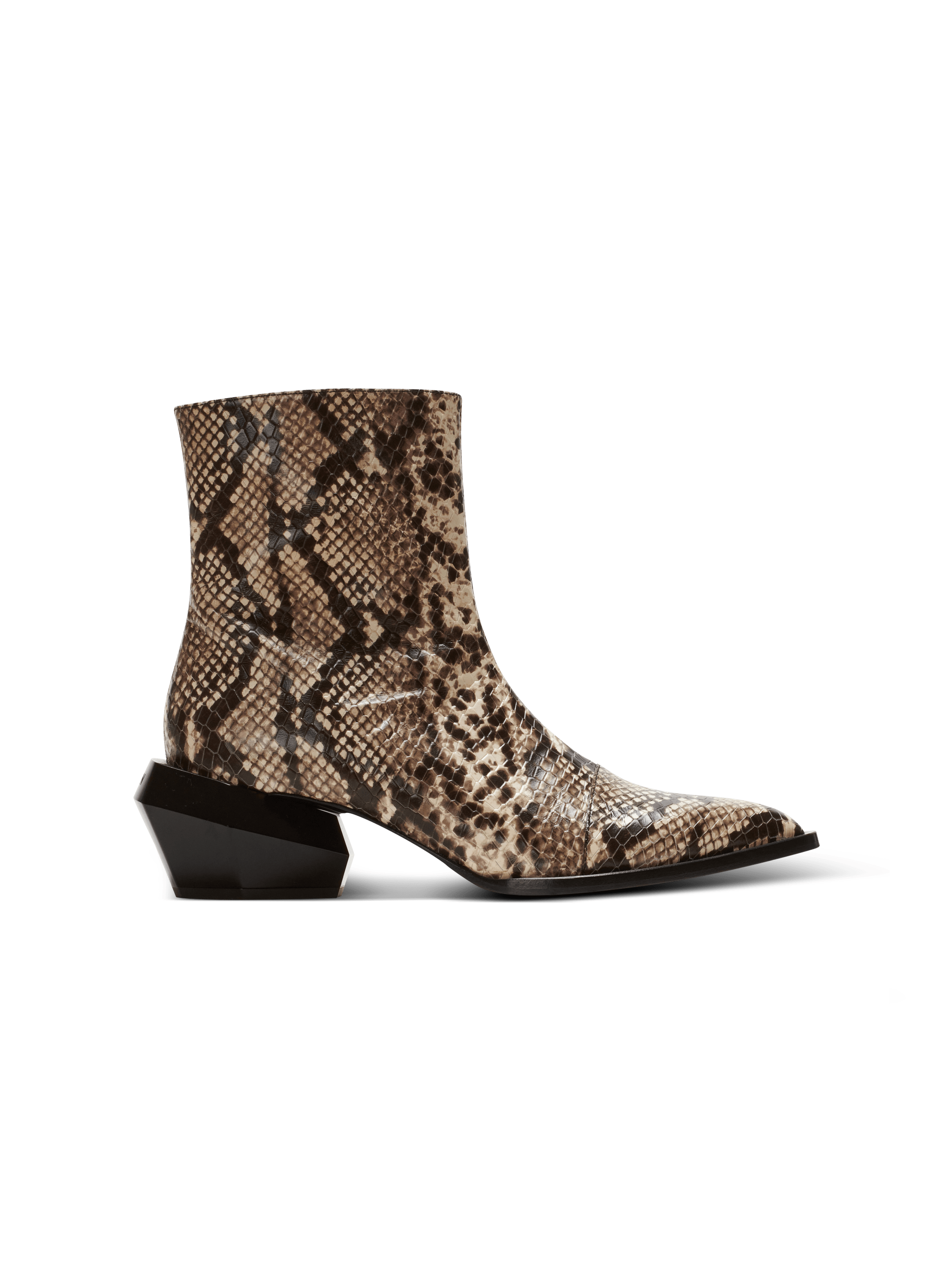 Bottines Billy en cuir effet python