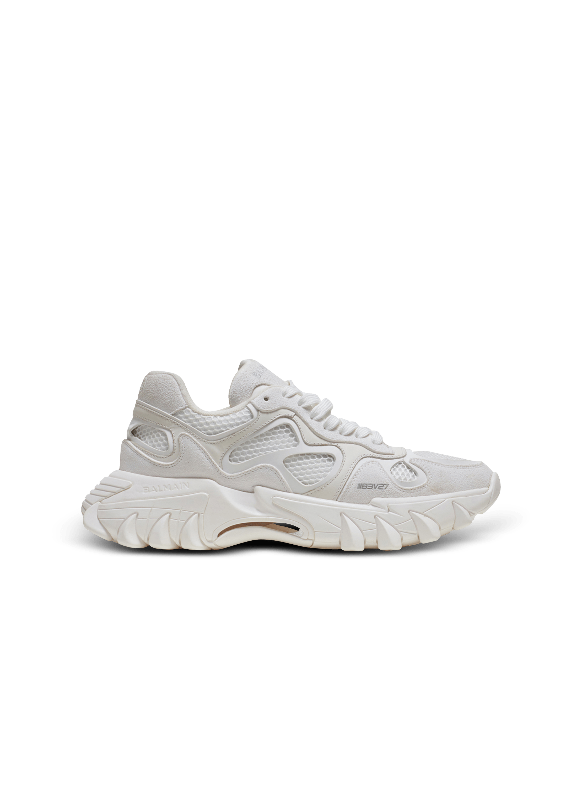 Sneakers B-East in pelle, camoscio e rete