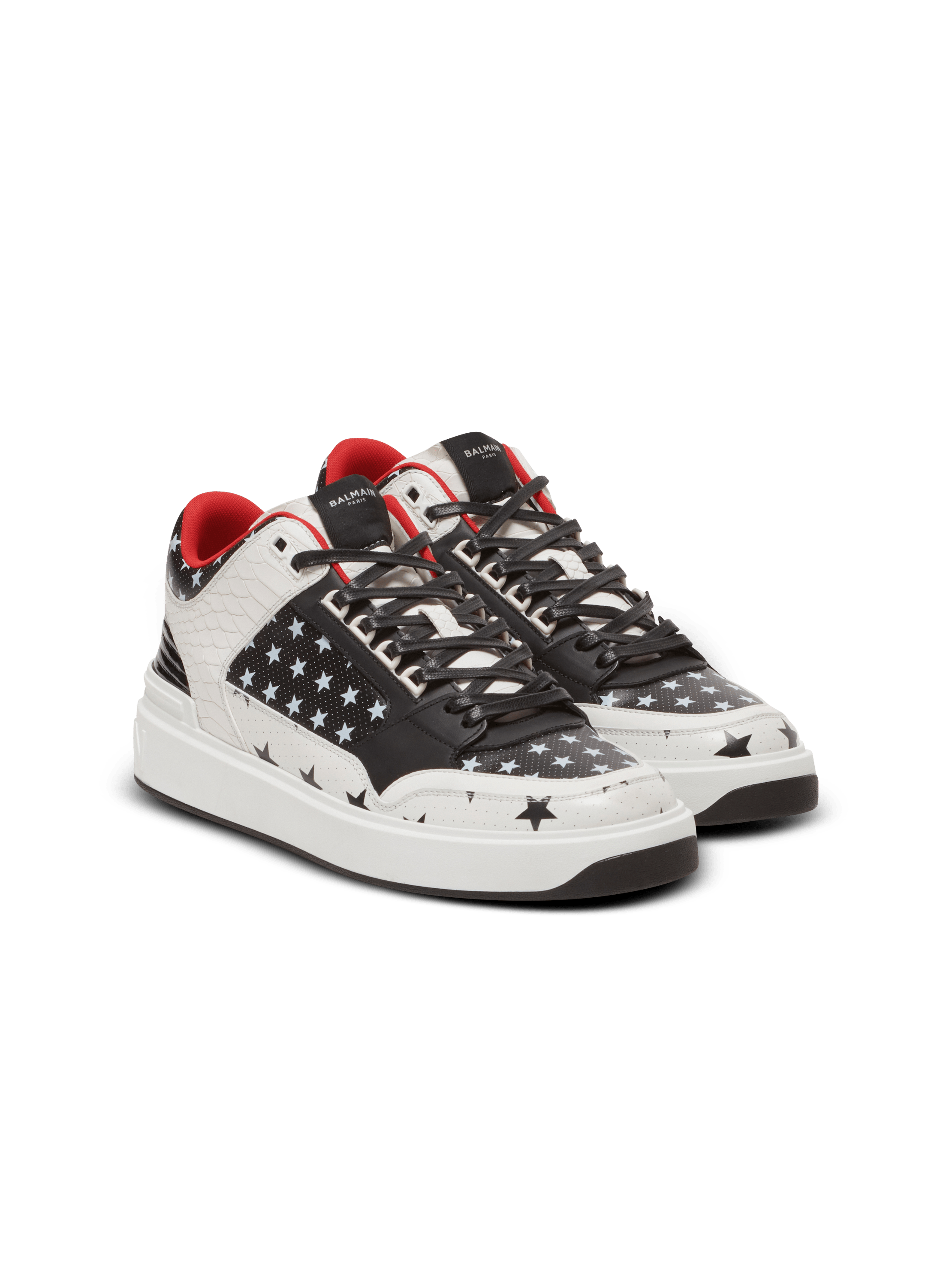 Sneakers B-Court Mid Top in pelle con stampa stelle