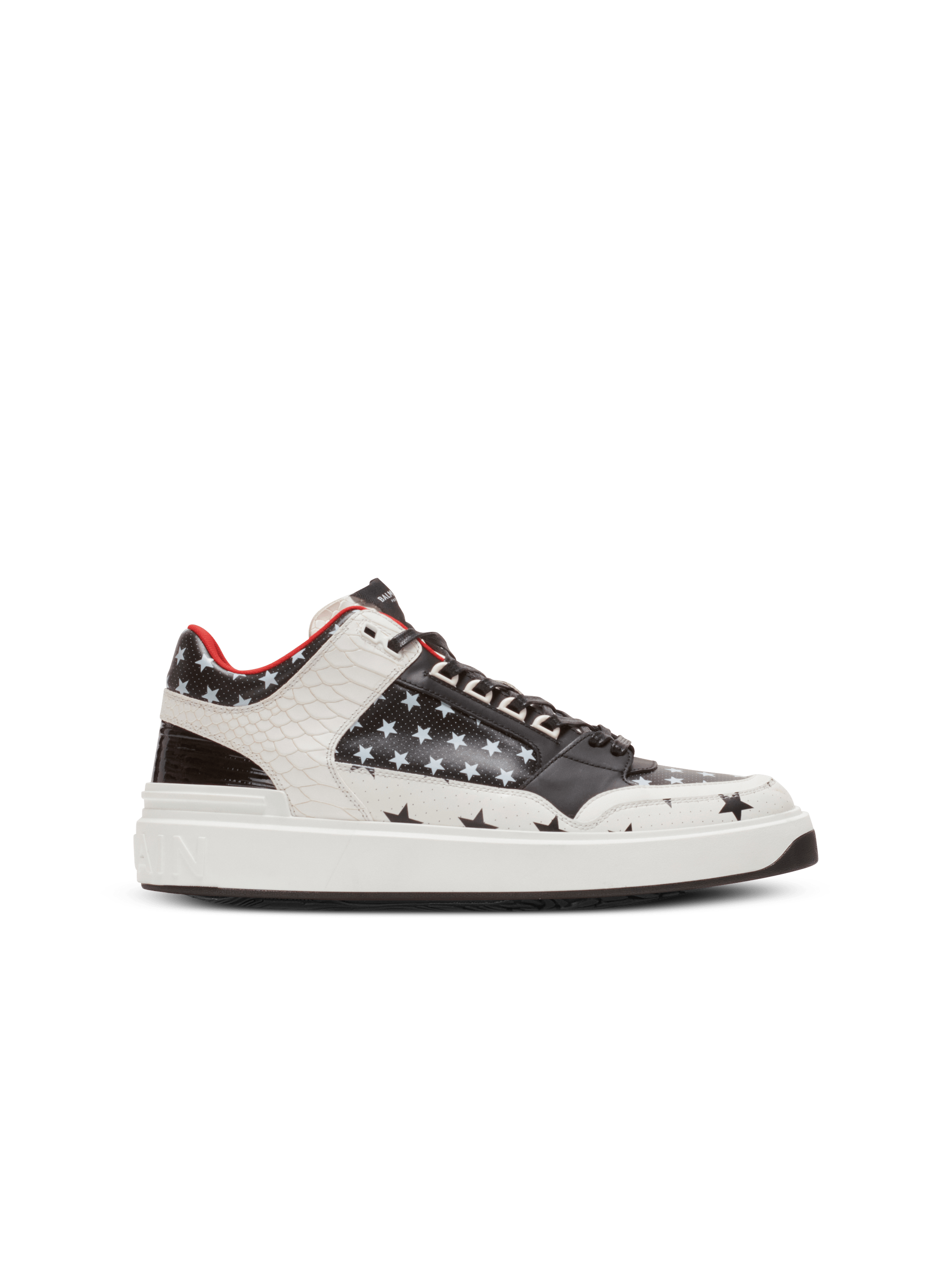 B-Court Mid Top star print leather sneakers