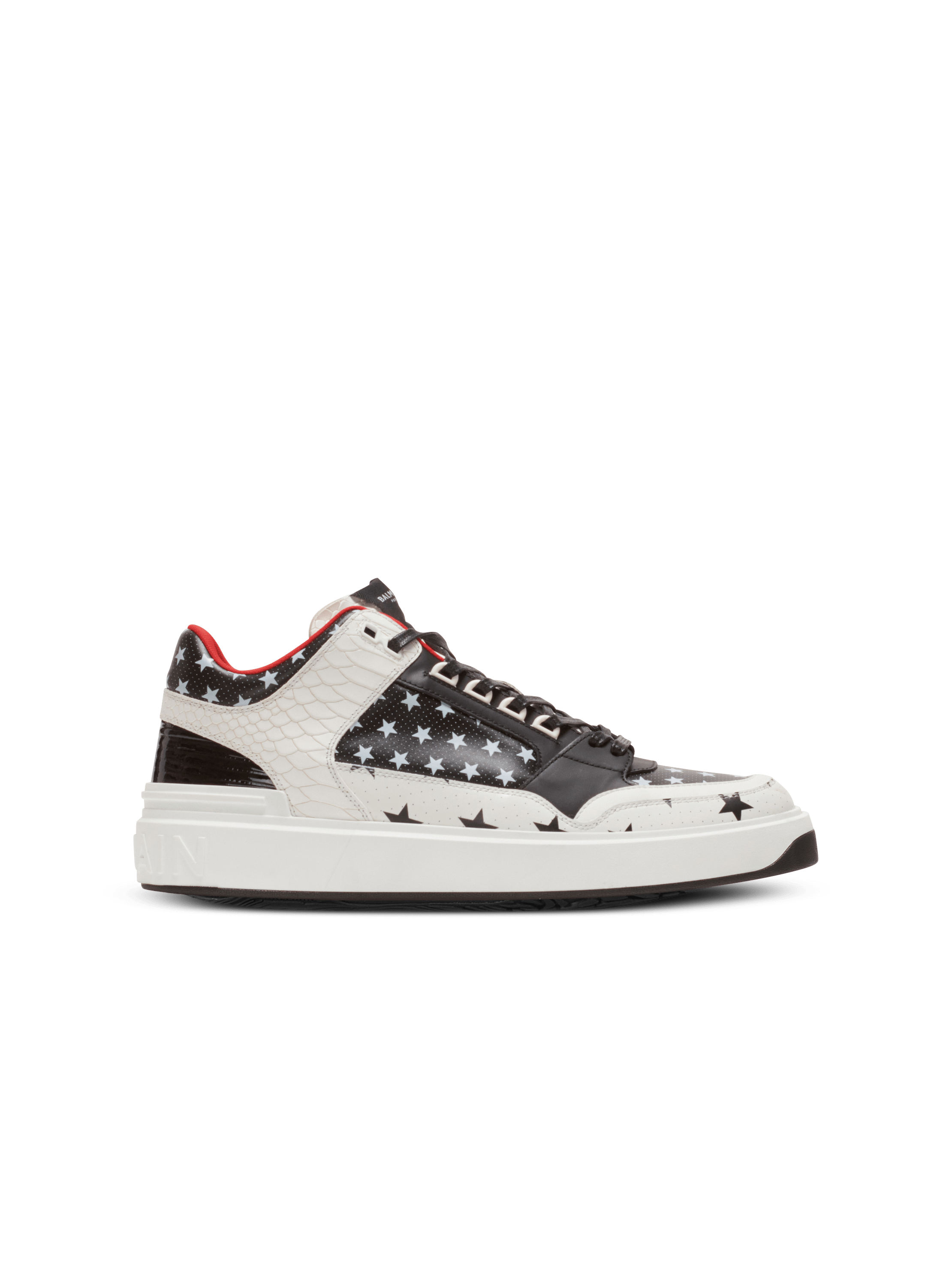 Zapatillas B-Court Mid Top de piel con estampado de estrellas