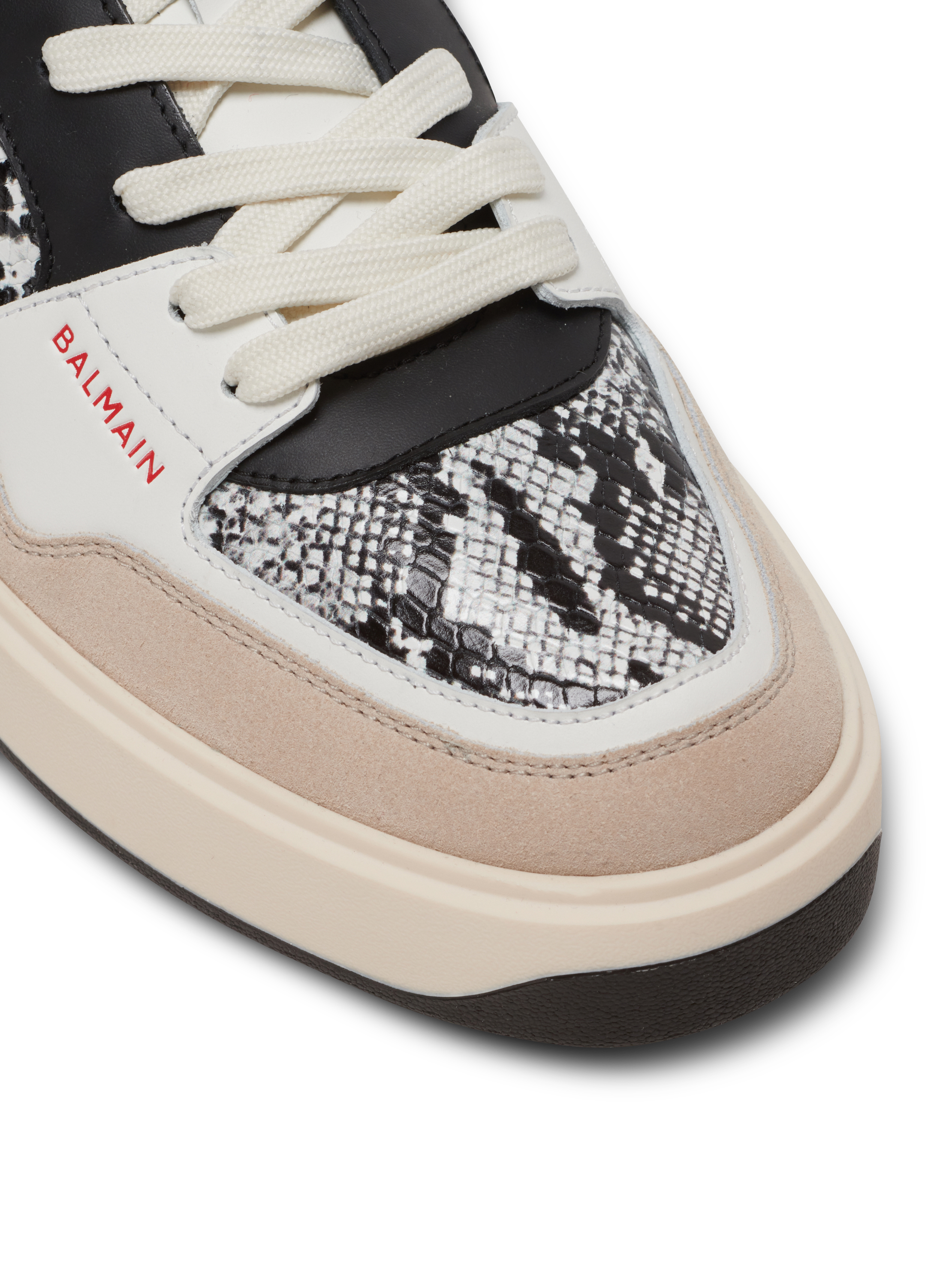 B-Court Flip snakeskin-effect leather and suede trainers - Men 