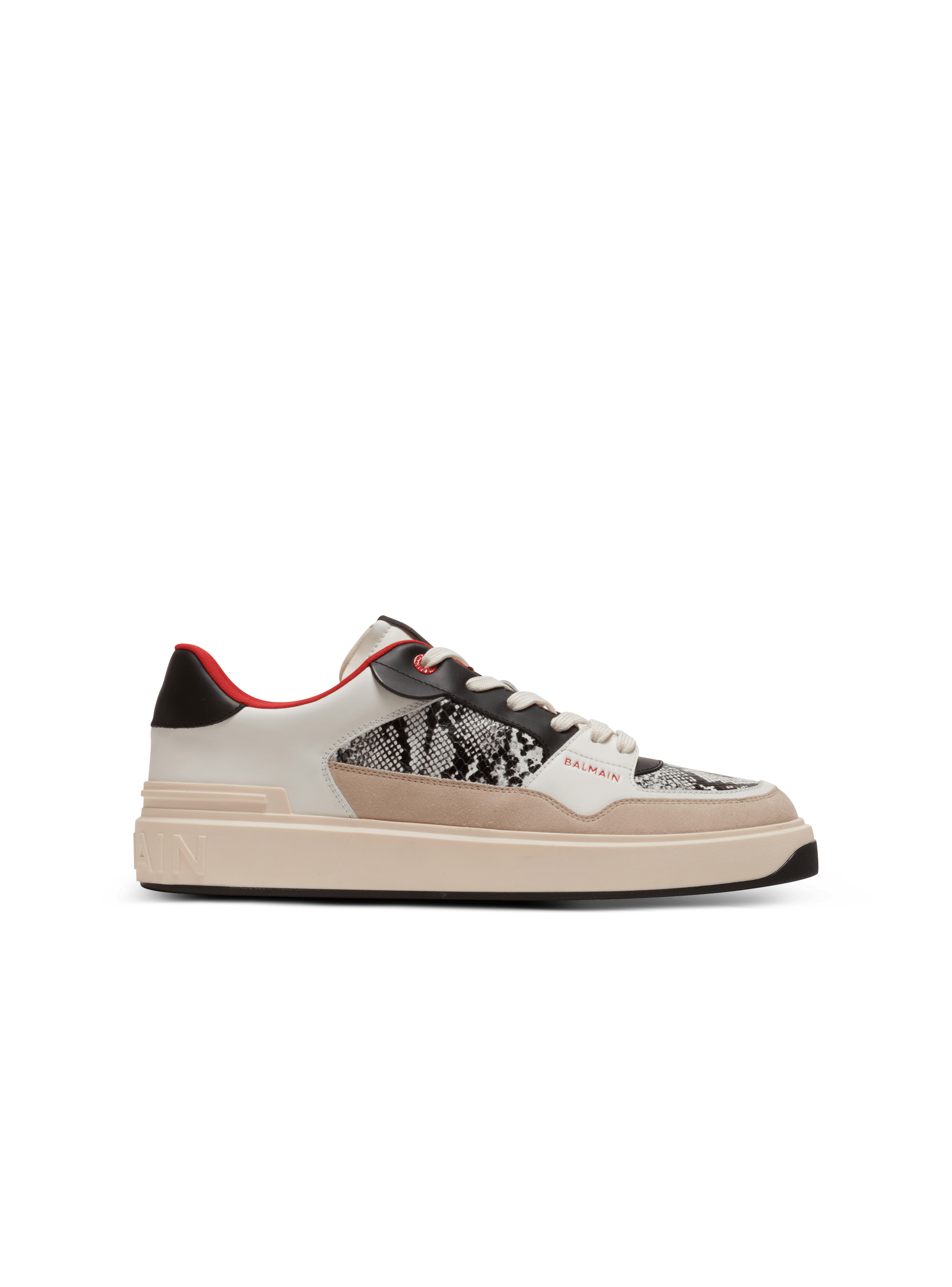 Sneakers B-Court Flip aus Leder in Python-Optik und Wildleder