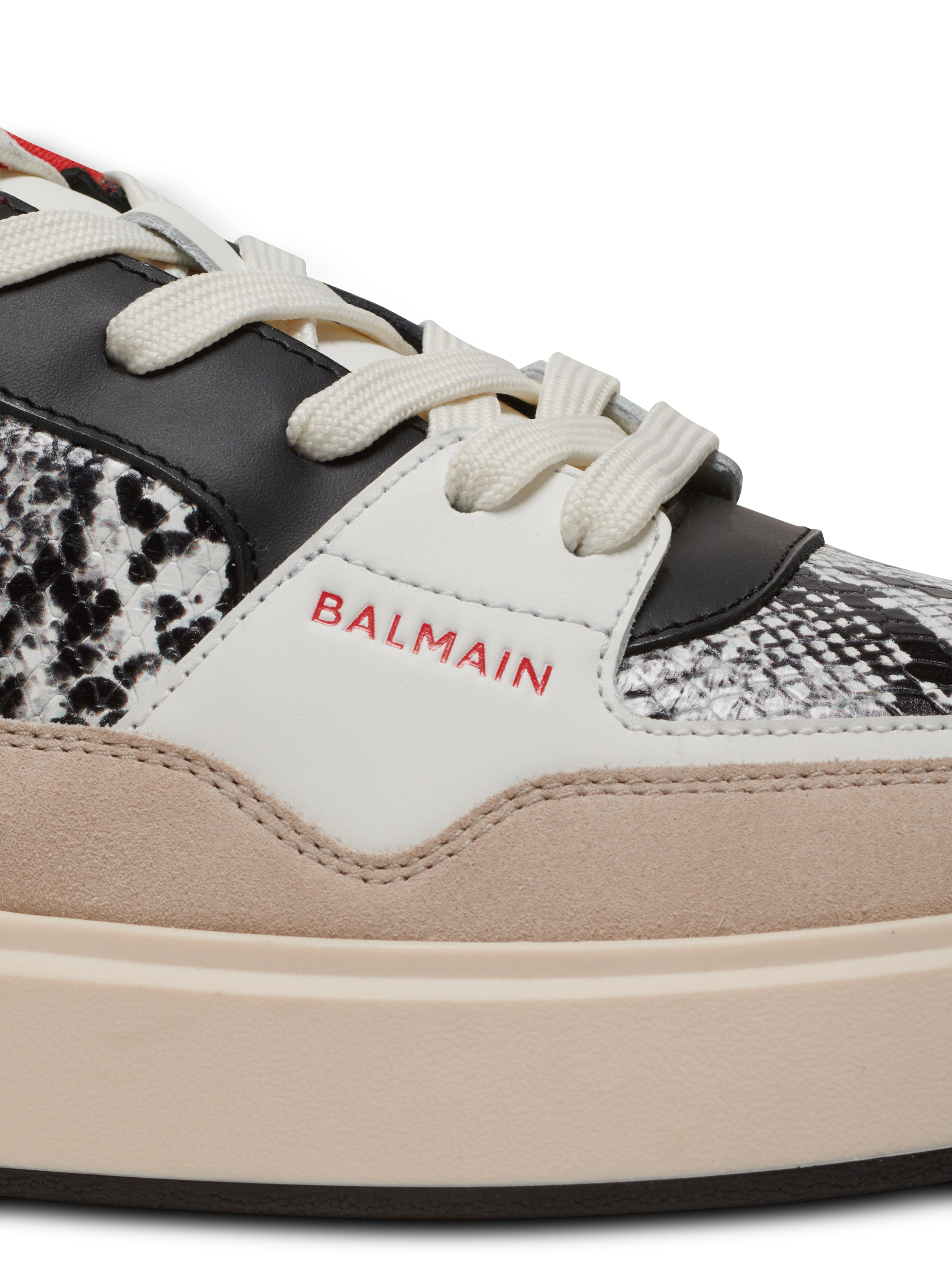 B-Court Flip snakeskin-effect leather and suede trainers