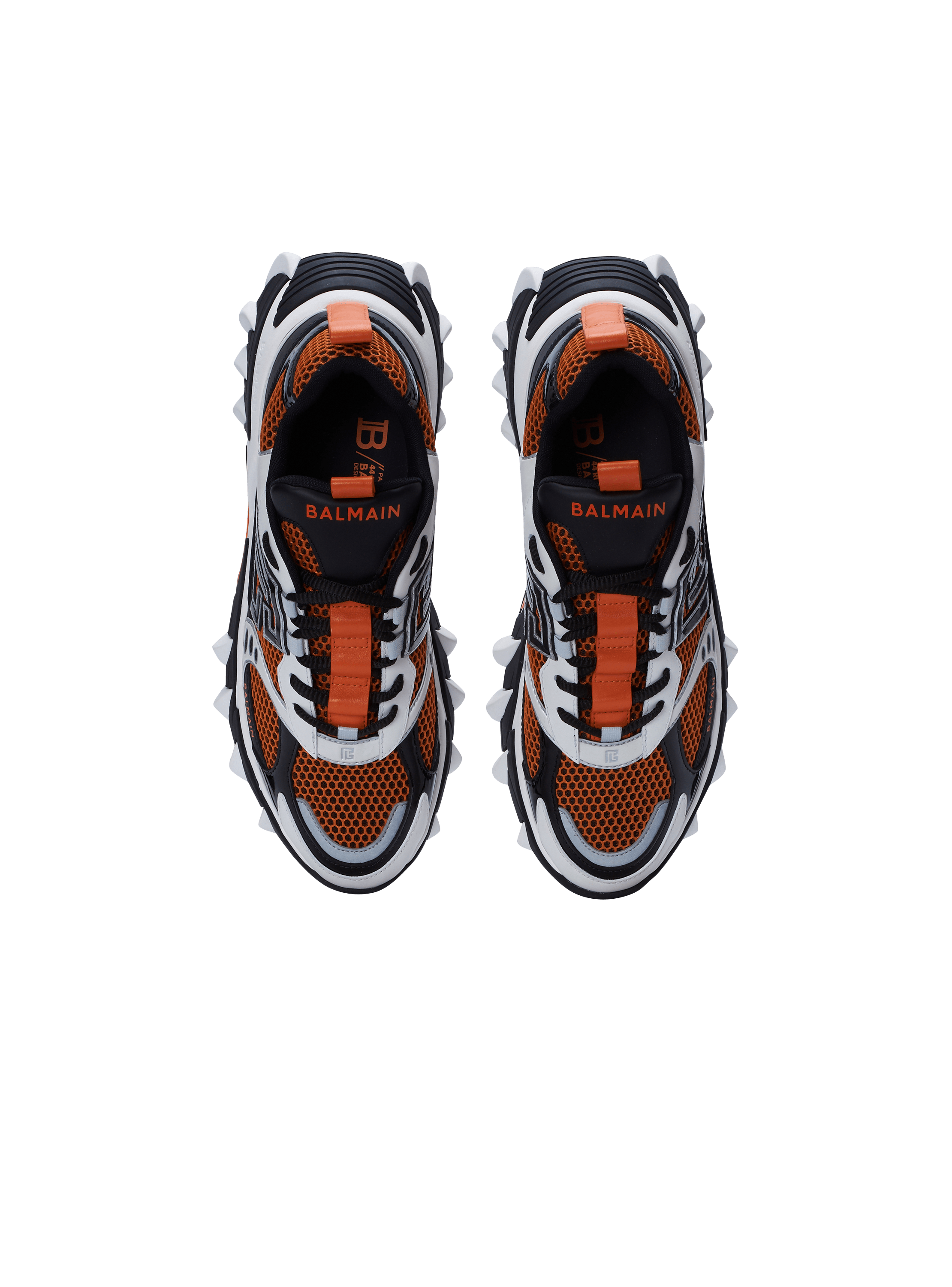 Balmain B-East PB panelled sneakers - Orange