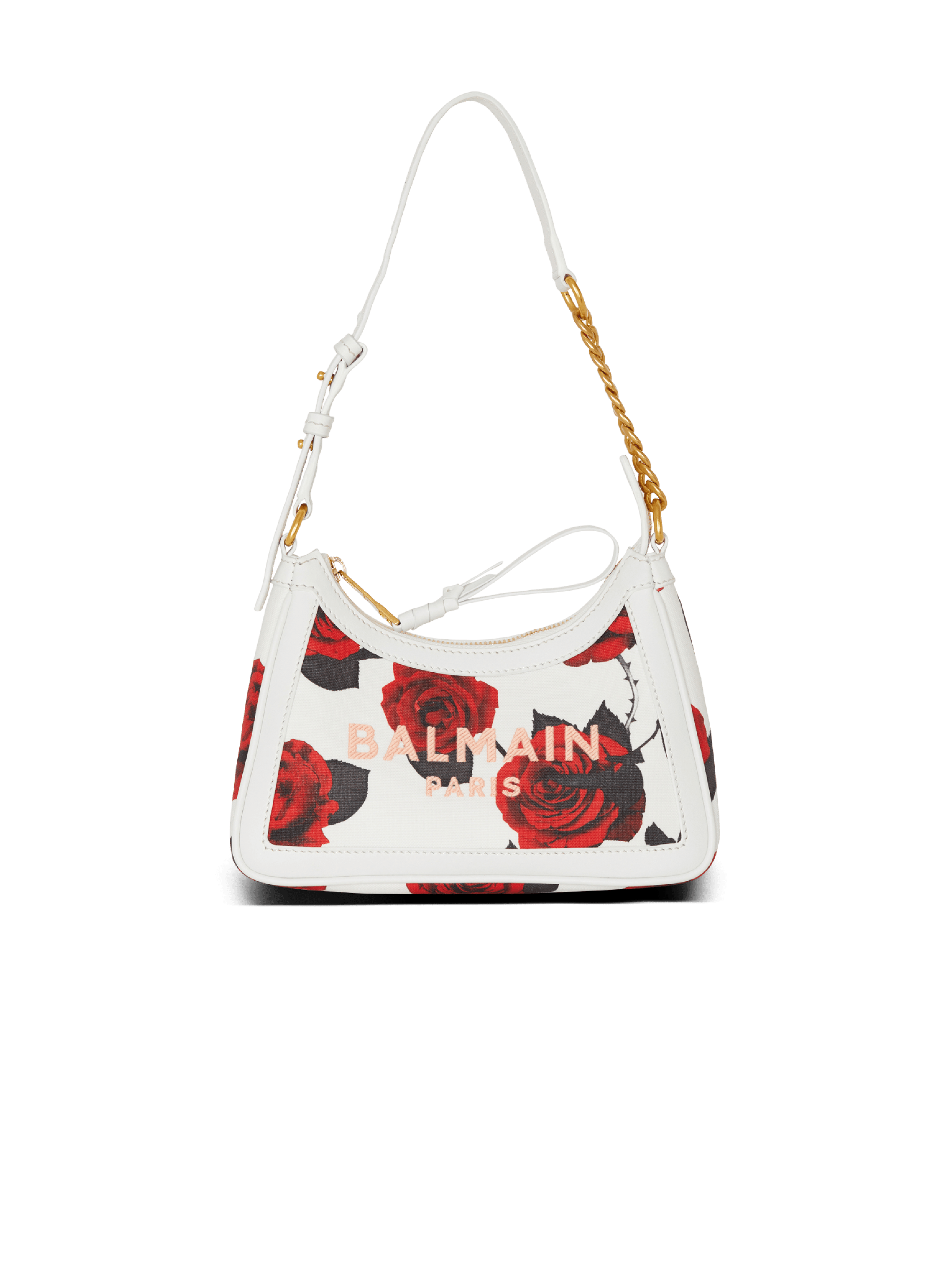 Borsa a mano e a spalla B-Army in tela con stampa rose