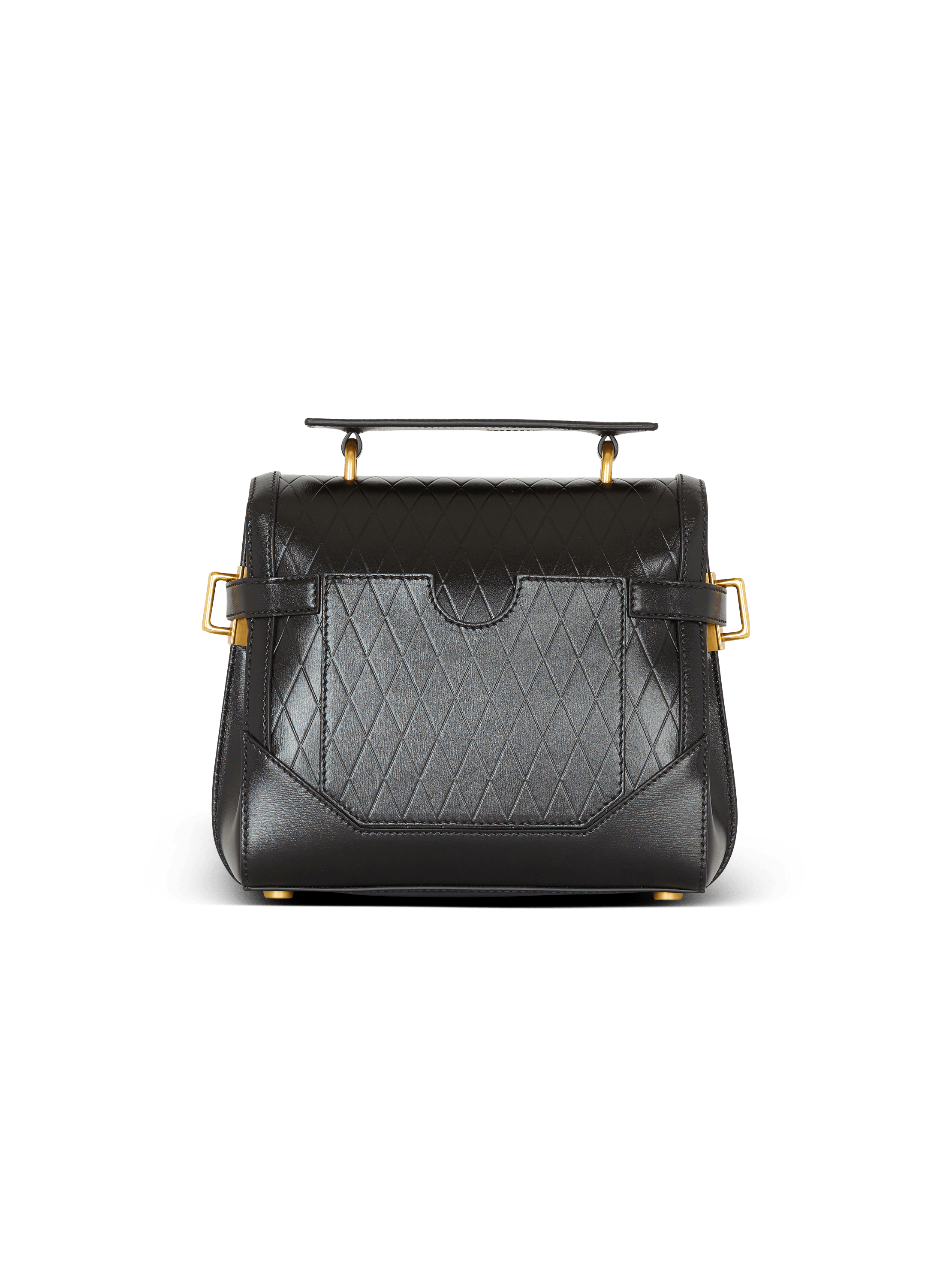 B-Buzz 23 bag in grid-embossed calfskin - Women | BALMAIN