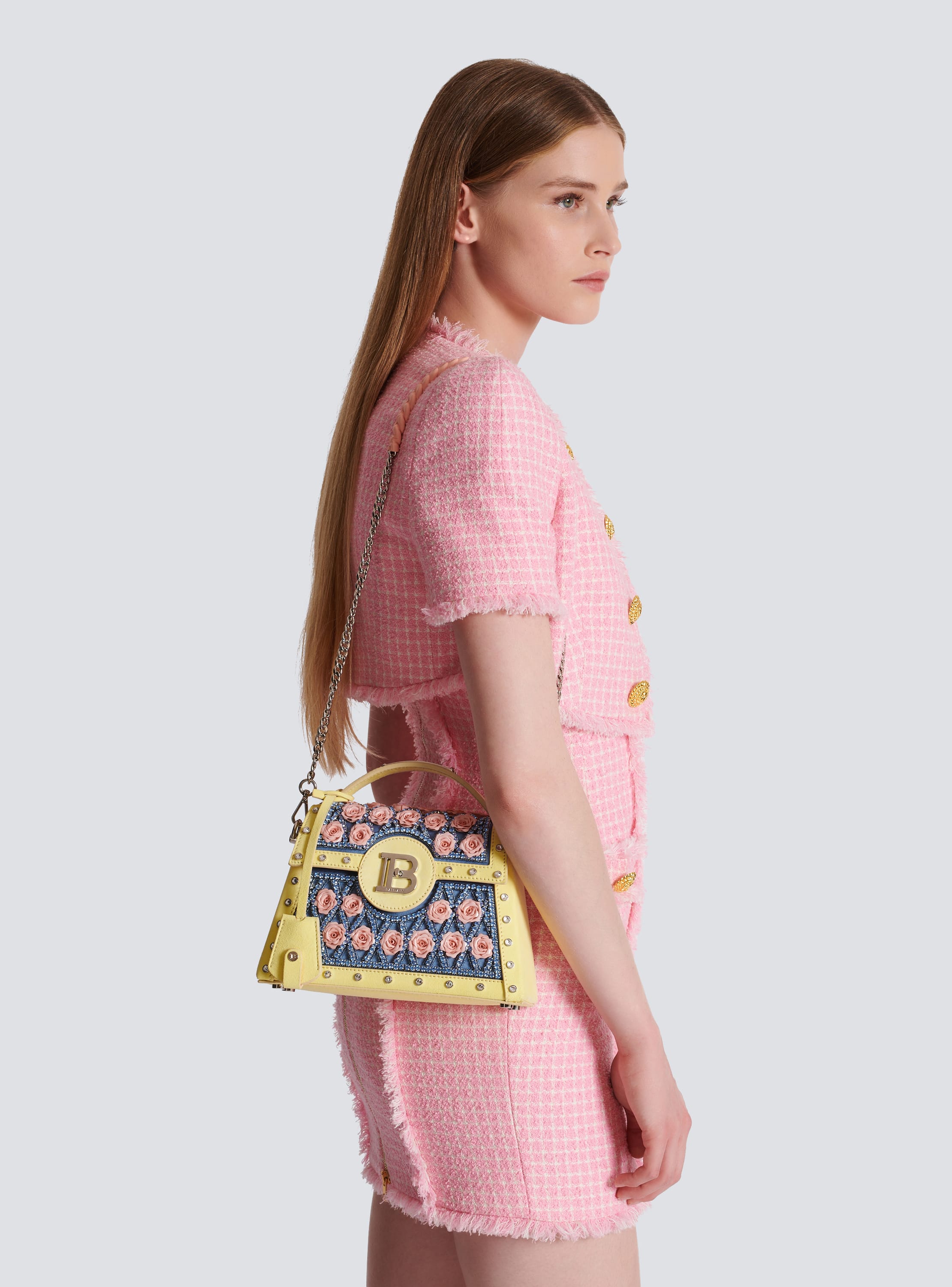 B Buzz Dynasty bag embroidered with Diamond and Roses