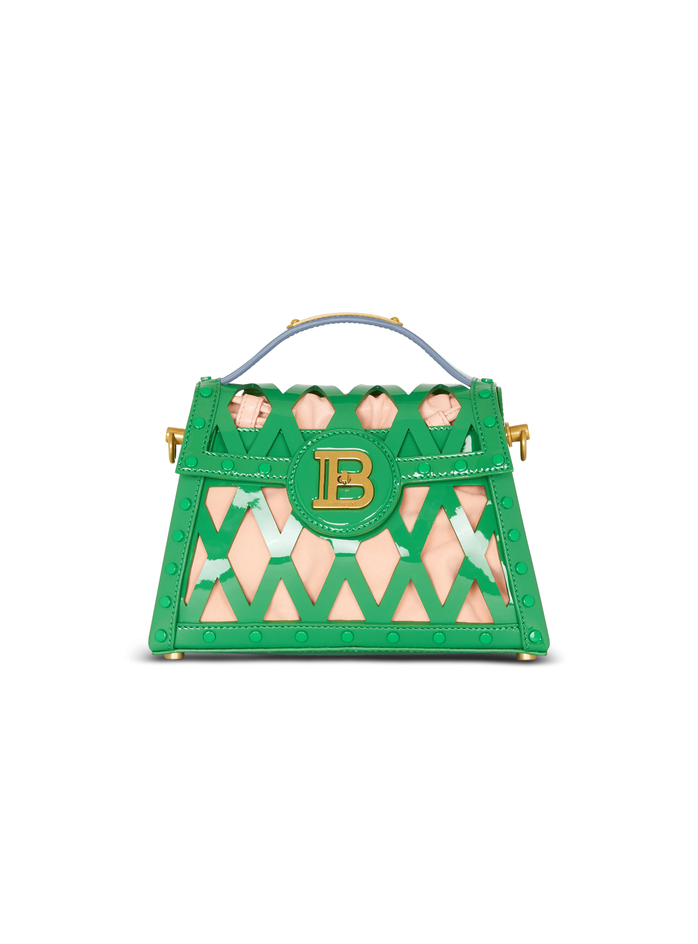 Borsa B-Buzz Dynasty in pelle verniciata traforata con motivo griglia