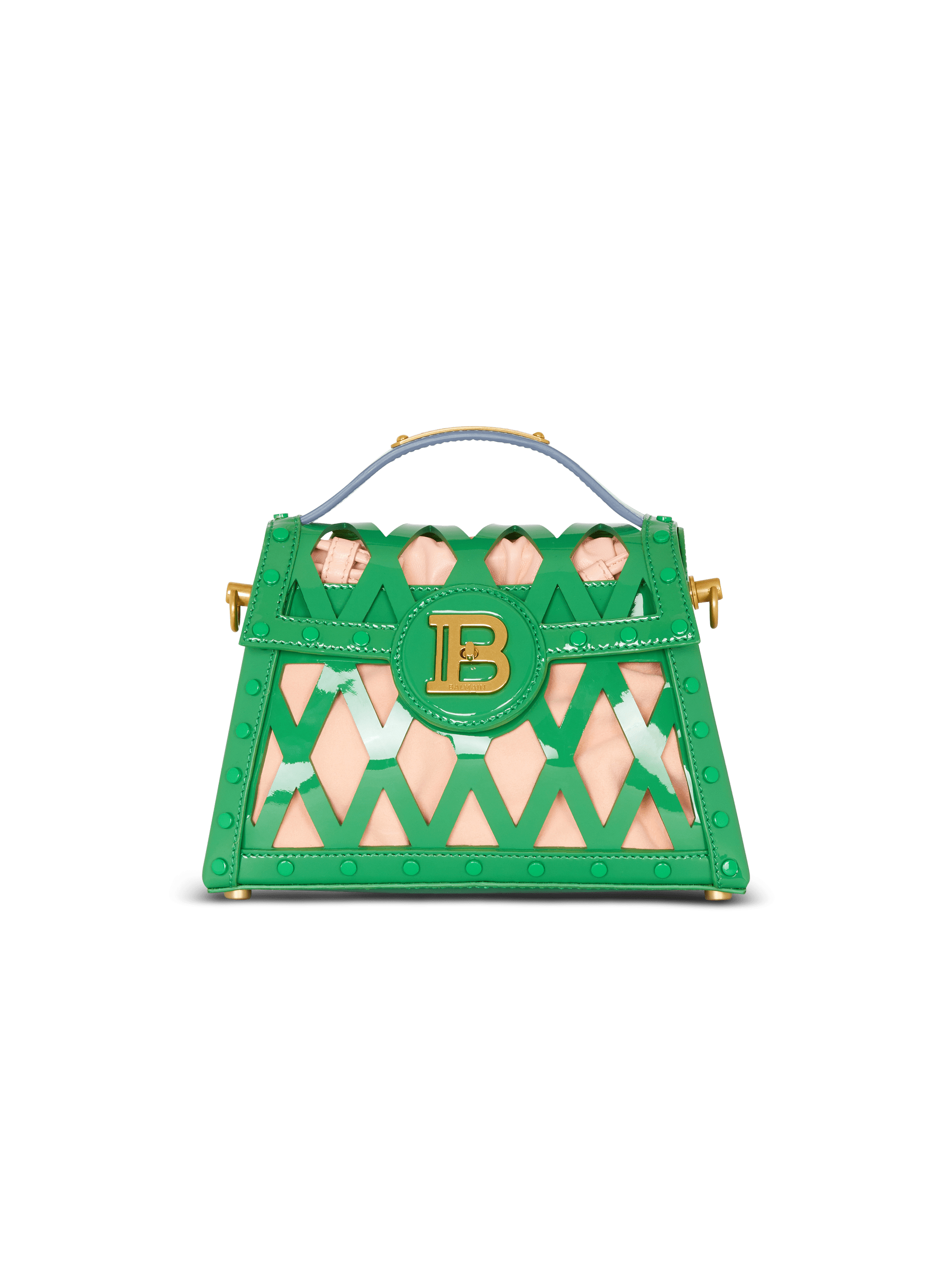 B-Buzz Dynasty bag in patent leather with an openwork grid motif