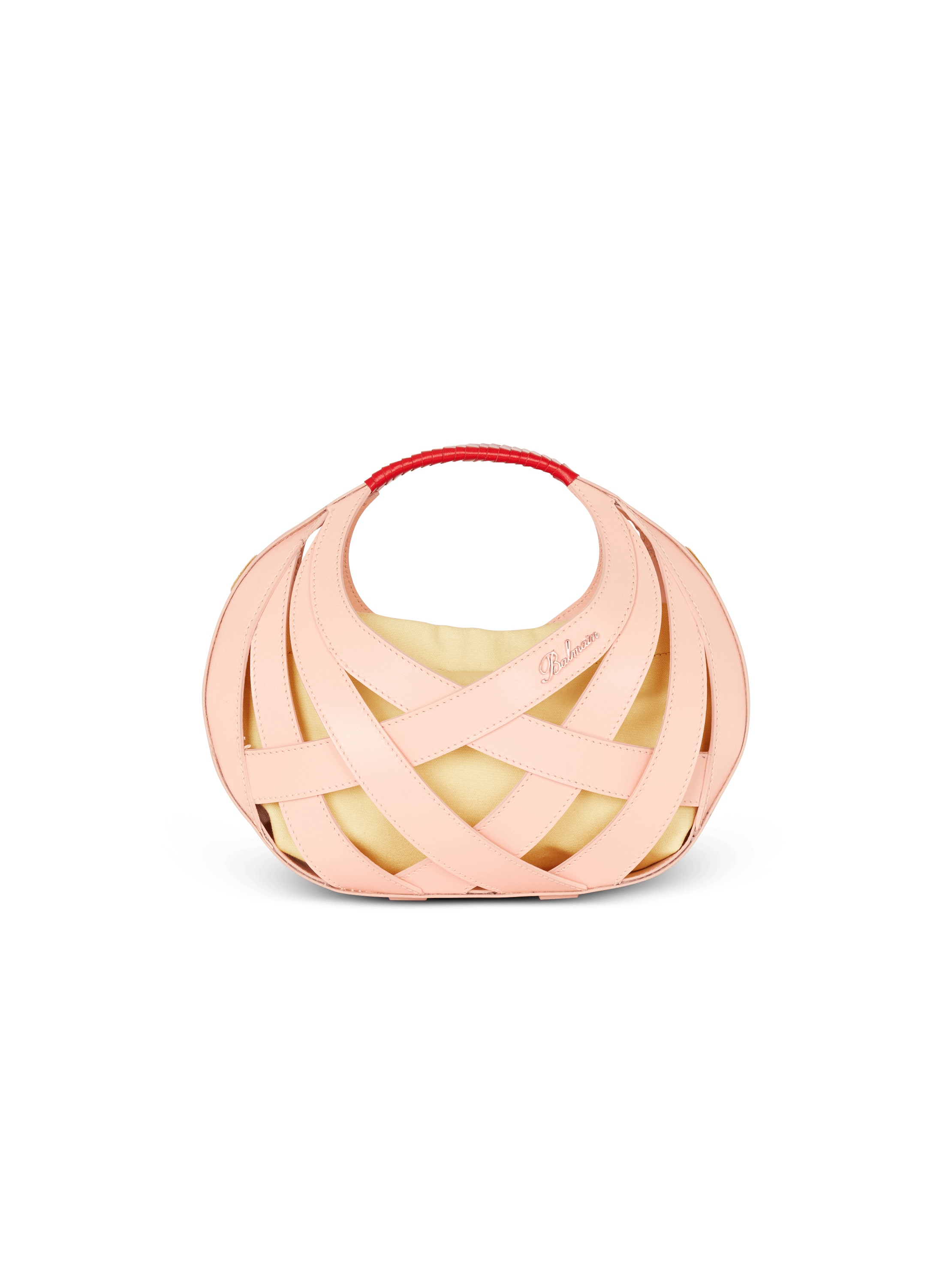 Sac Basket en cuir de veau ajouré Grid