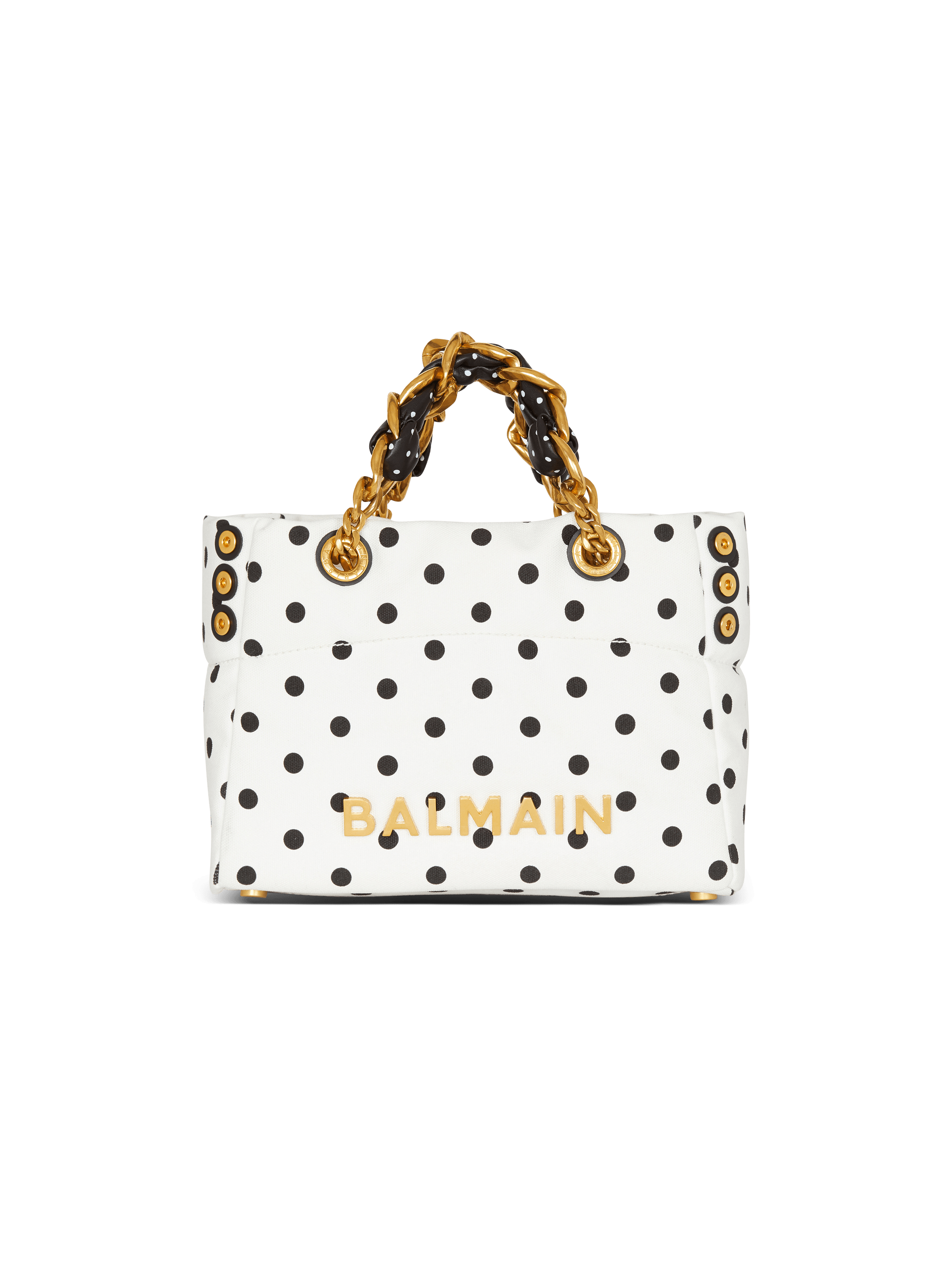 Small 1945 Soft tote bag in polka dot canvas