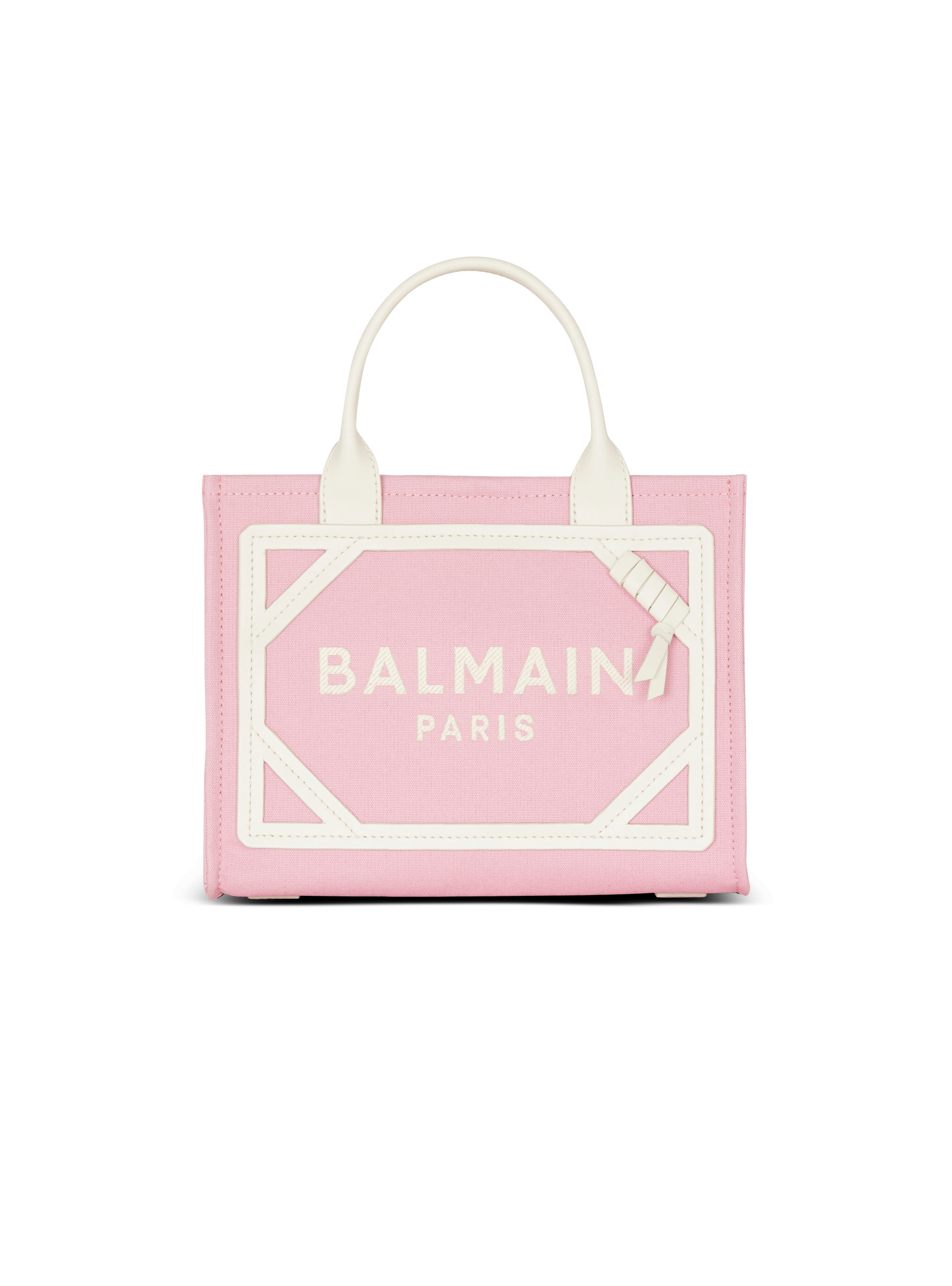 B-Army Small canvas and leather tote bag